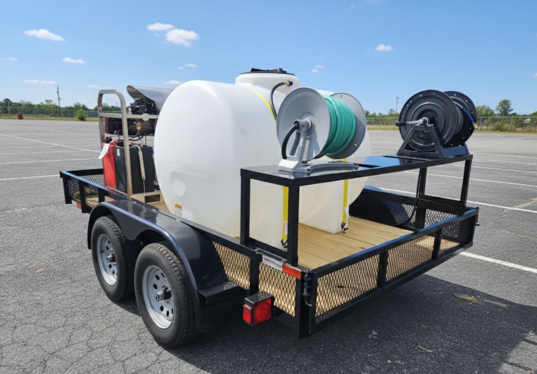 Hydro Max 8gpm at 3600psi Hot Water Trailer Package-SS Unit Pressure Washer Trailer Package BCE Cleaning Systems