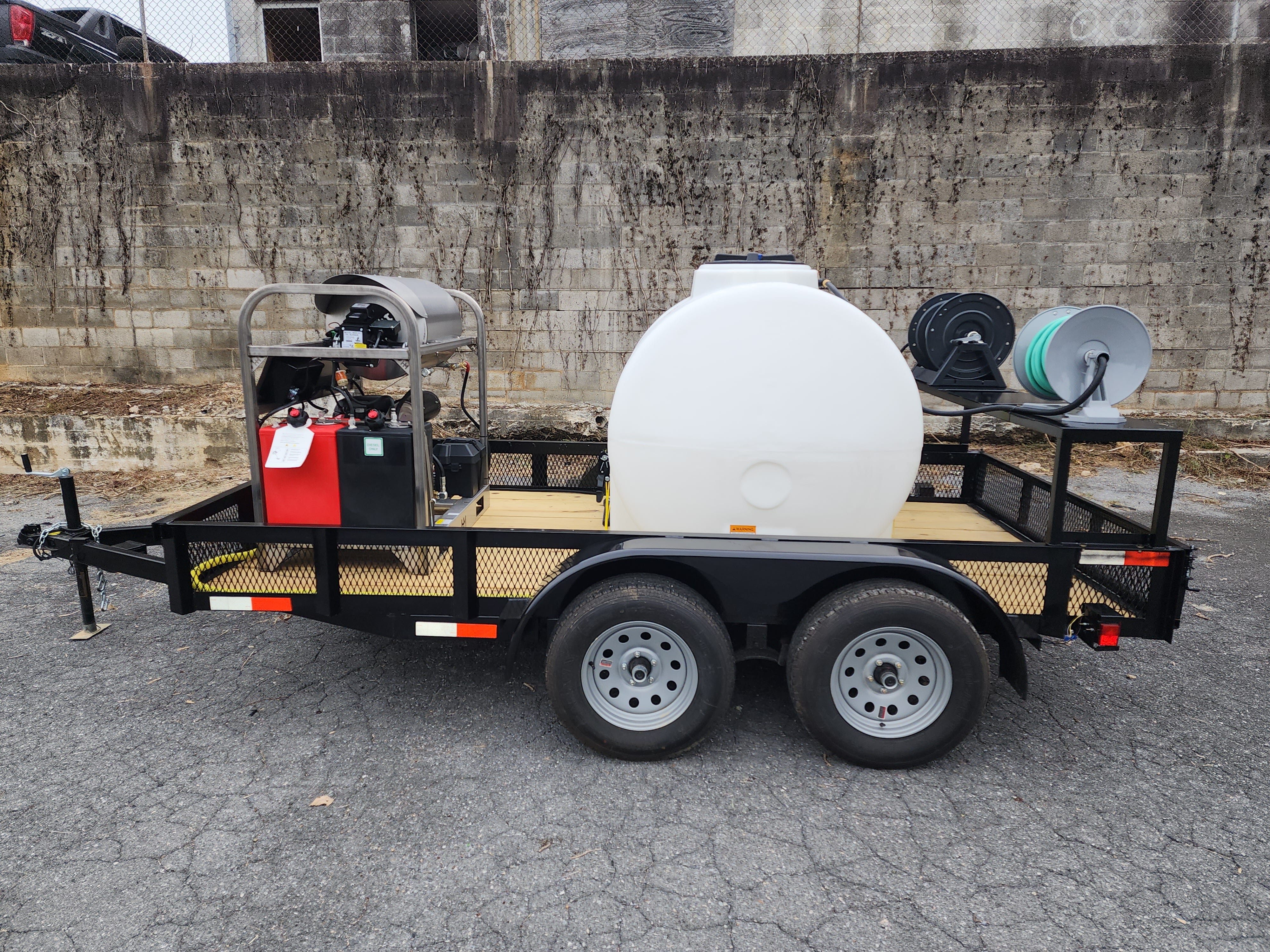 Hydro Max 8gpm at 4000psi Hot Water Trailer Package-SS Unit Pressure Washer Trailer Package BCE Cleaning Systems