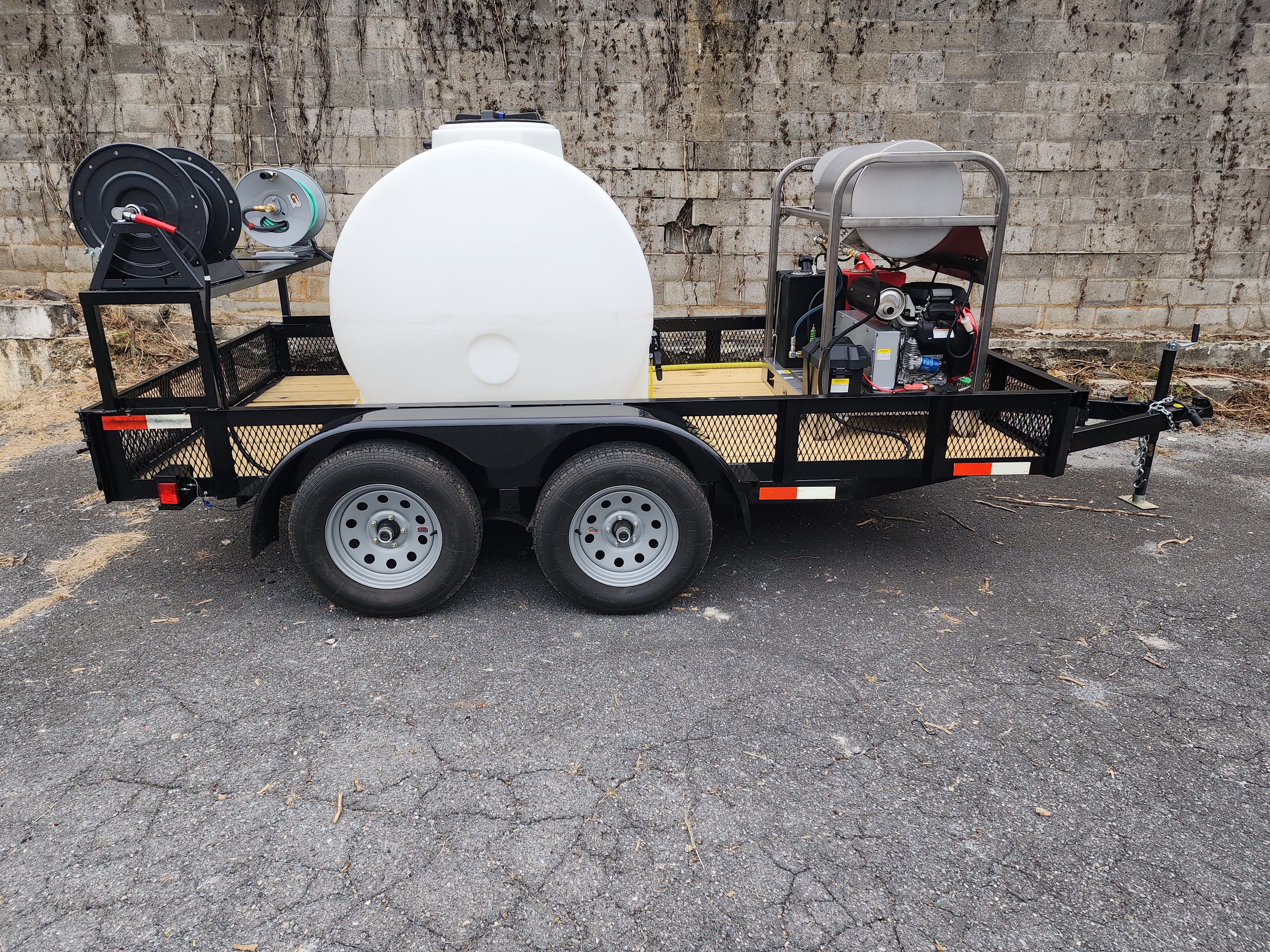 Hydro Max 8gpm at 4000psi Hot Water Trailer Package-IGX Honda-Fuel Injected Pressure Washer Trailer Package BCE Cleaning Systems