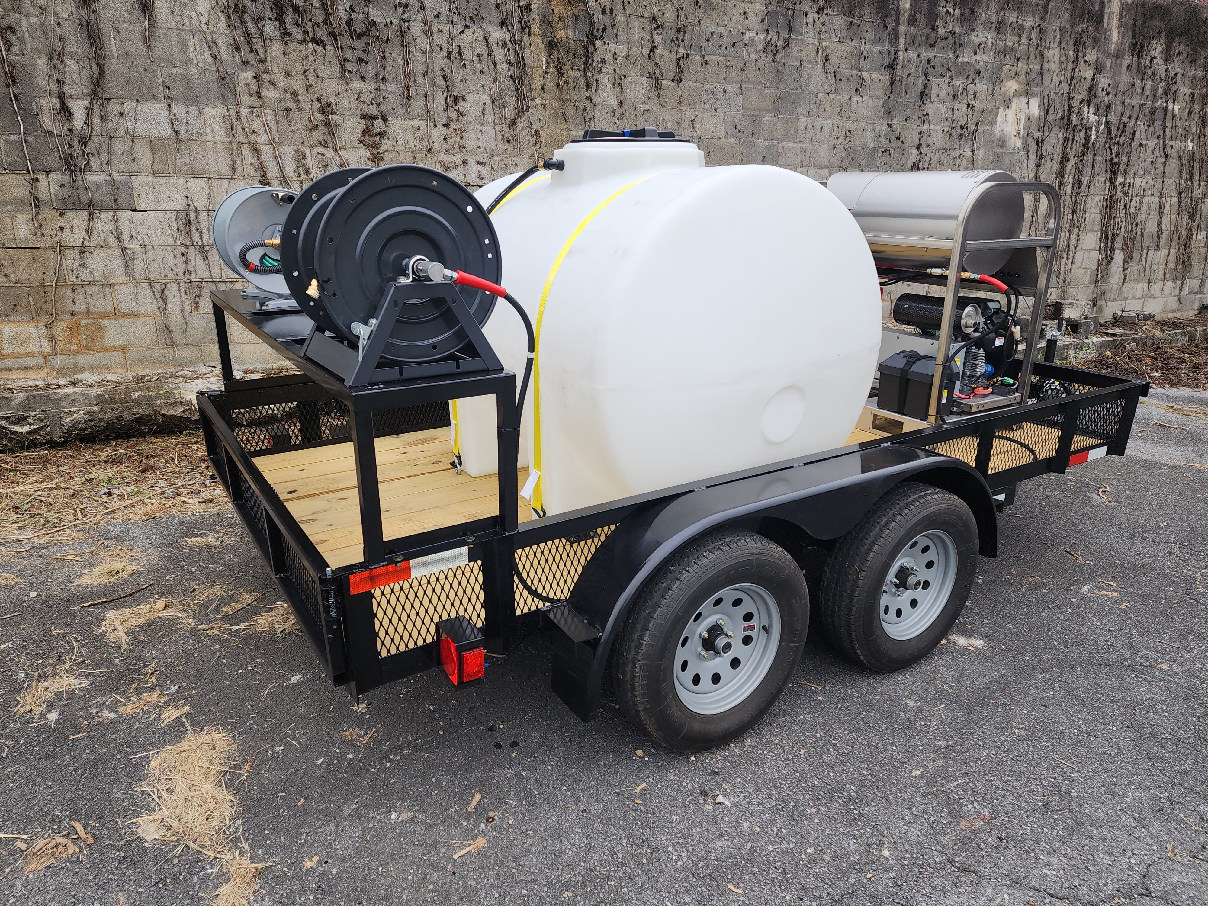 Hydro Max 8gpm at 4000psi Hot Water Trailer Package-IGX Honda-Fuel Injected Pressure Washer Trailer Package BCE Cleaning Systems
