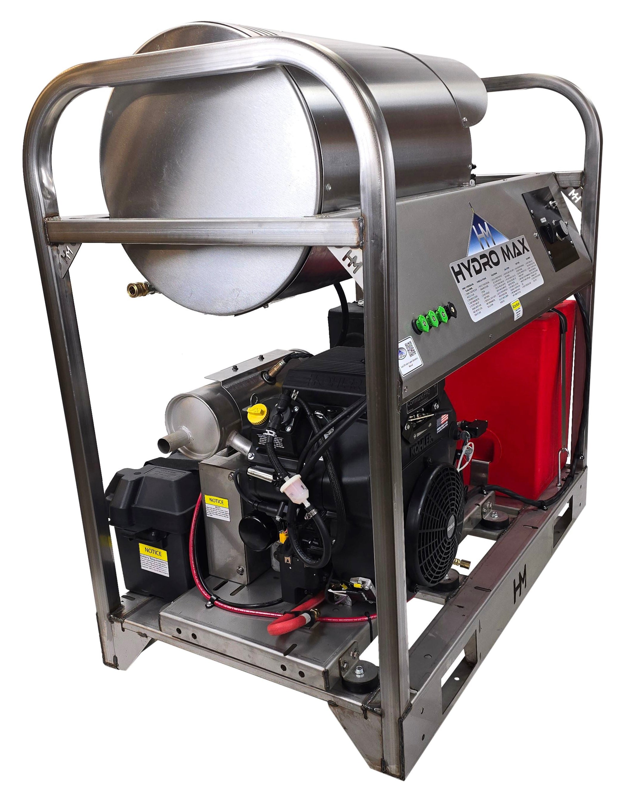 Hydro Max DC10035KGi- 9.8gpm @ 3500psi, Kohler 26.5HP(Fuel Injected Engine) Hot Water Pressure Washer Hydro Max