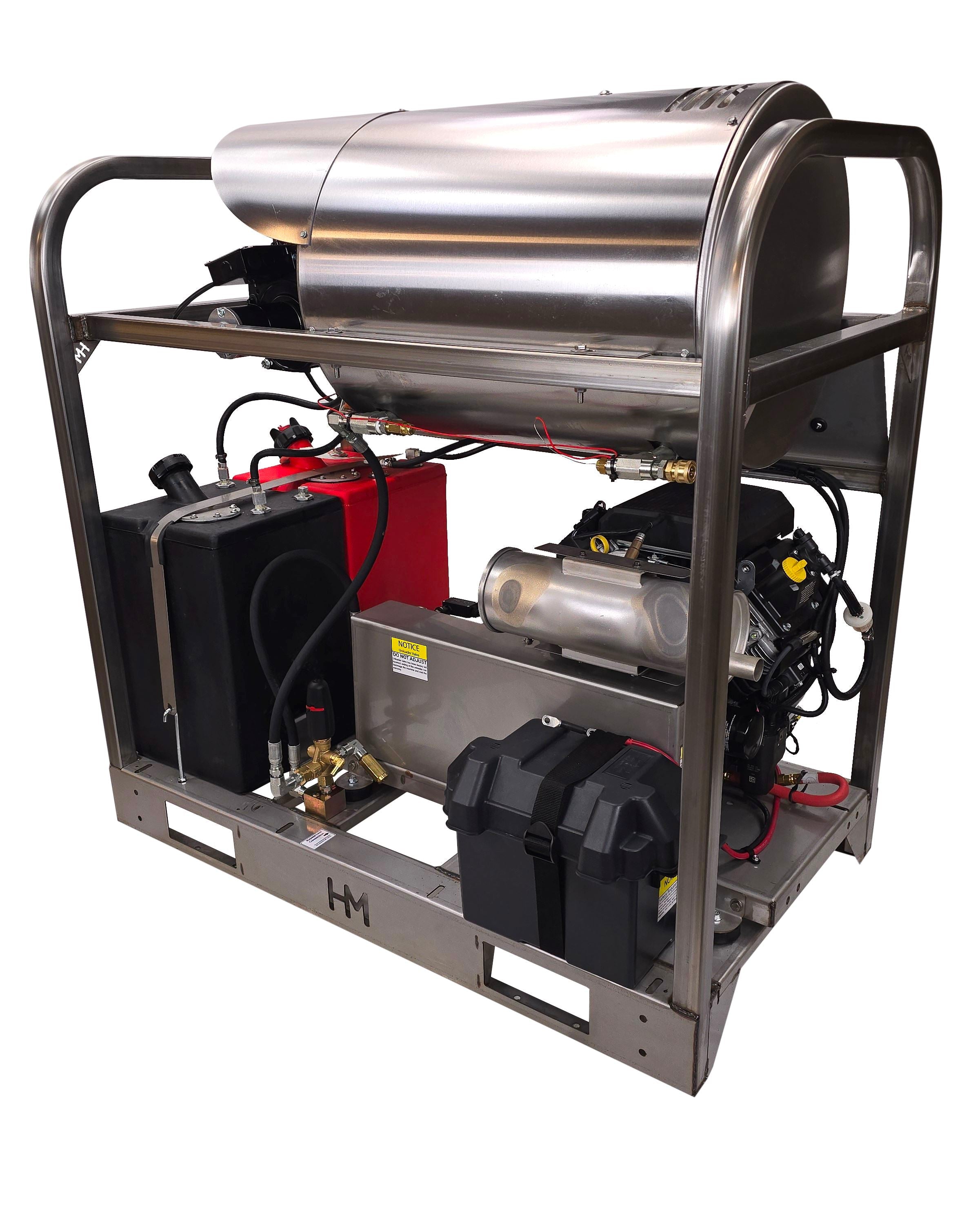 Hydro Max DC10035KGi- 9.8gpm @ 3500psi, Kohler 26.5HP(Fuel Injected Engine) Hot Water Pressure Washer Hydro Max