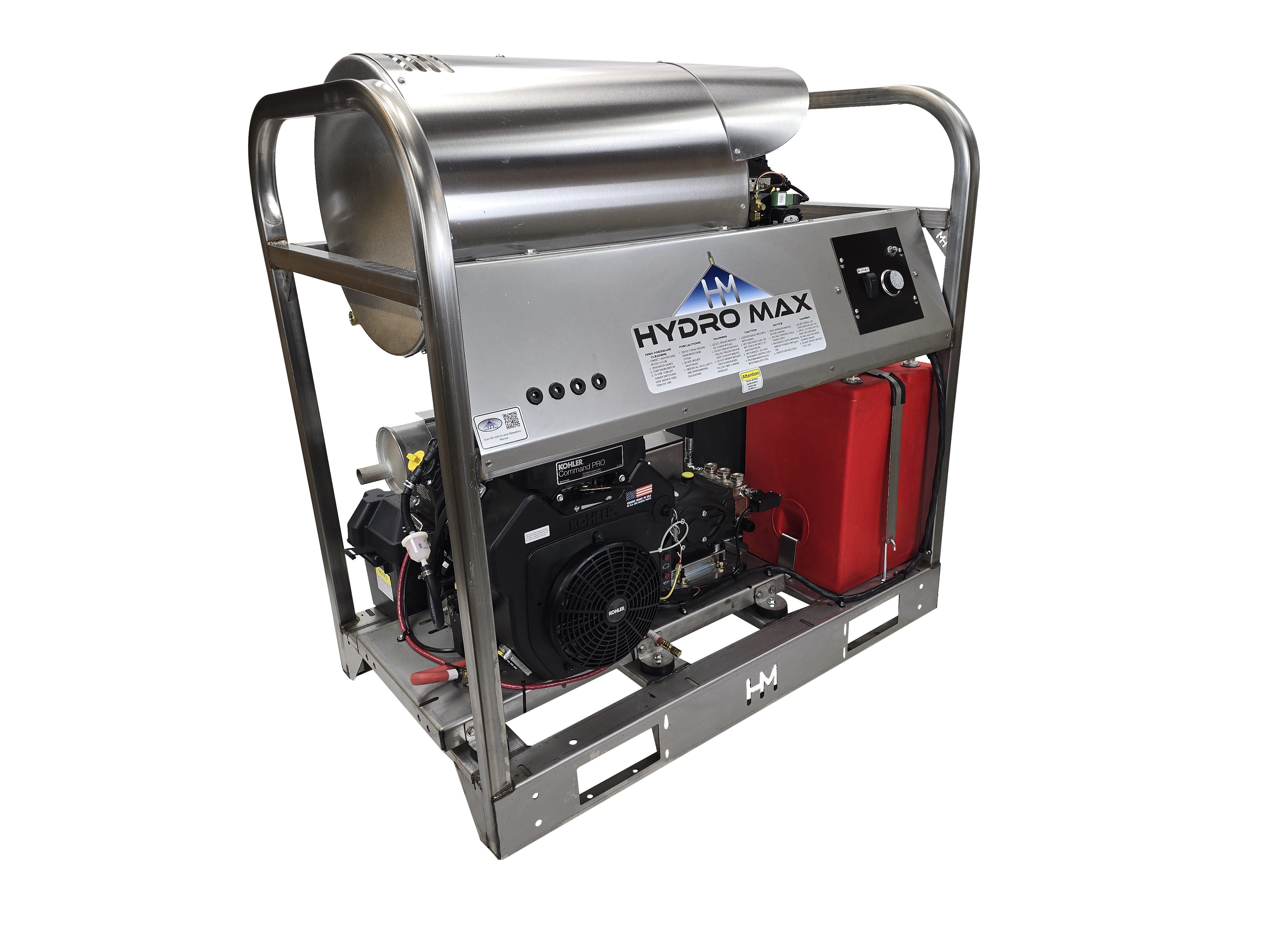 Hydro Max DC10040KGi- 10gpm @ 4000psi, Kohler 38HP(Fuel Injected Engine) Hot Water Pressure Washer Hydro Max 