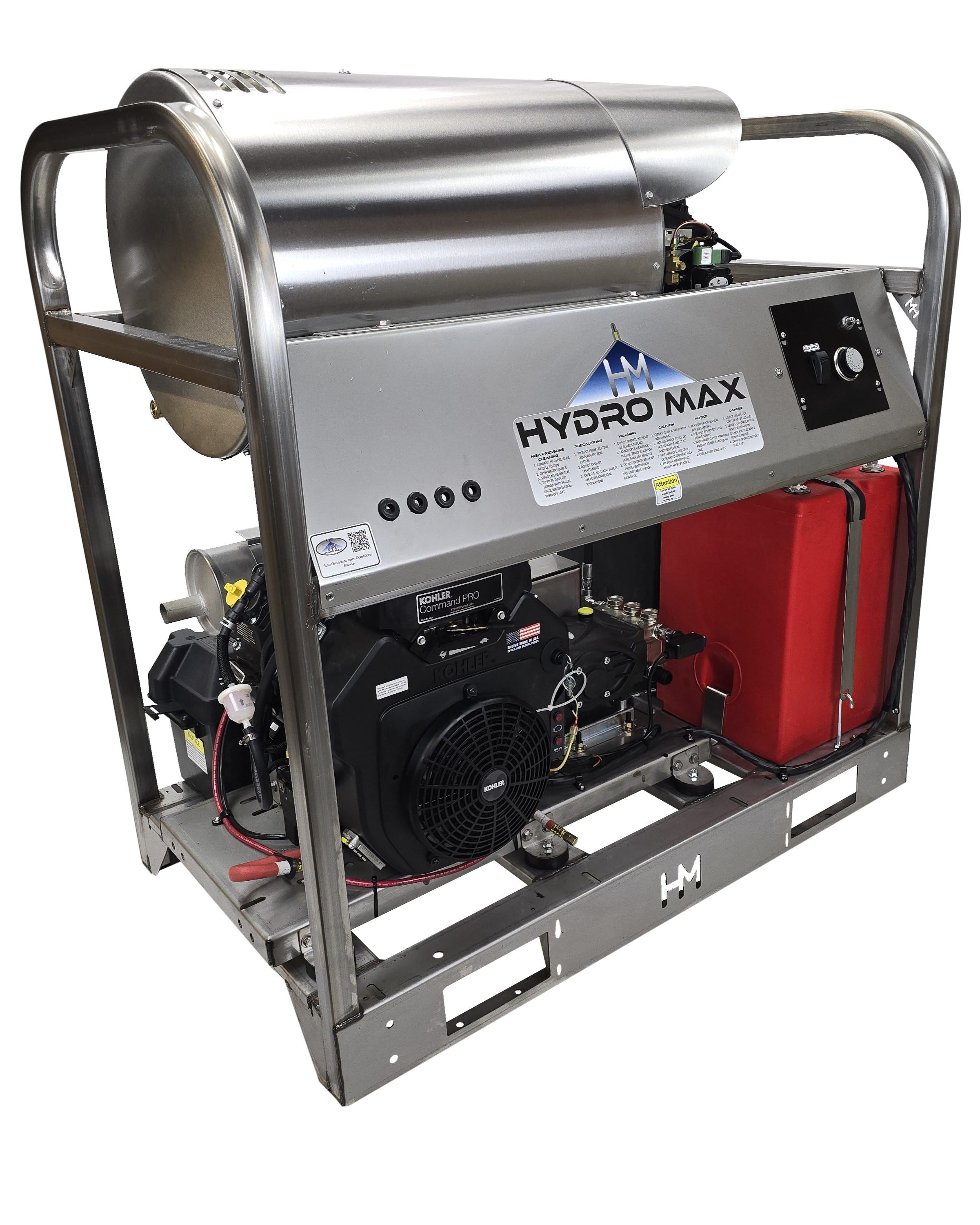 Hydro Max DC10035KGi- 9.8gpm @ 3500psi, Kohler 26.5HP(Fuel Injected Engine) Hot Water Pressure Washer Hydro Max 