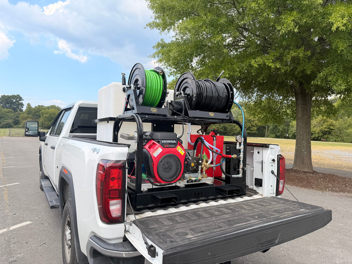 Industrial Skid Sewer Jetters Pressure Washer Tank skid BCE Cleaning Systems