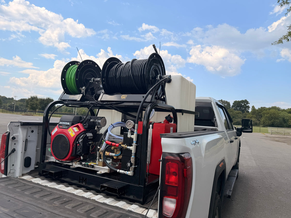 Industrial Skid Sewer Jetters Pressure Washer Tank skid BCE Cleaning Systems