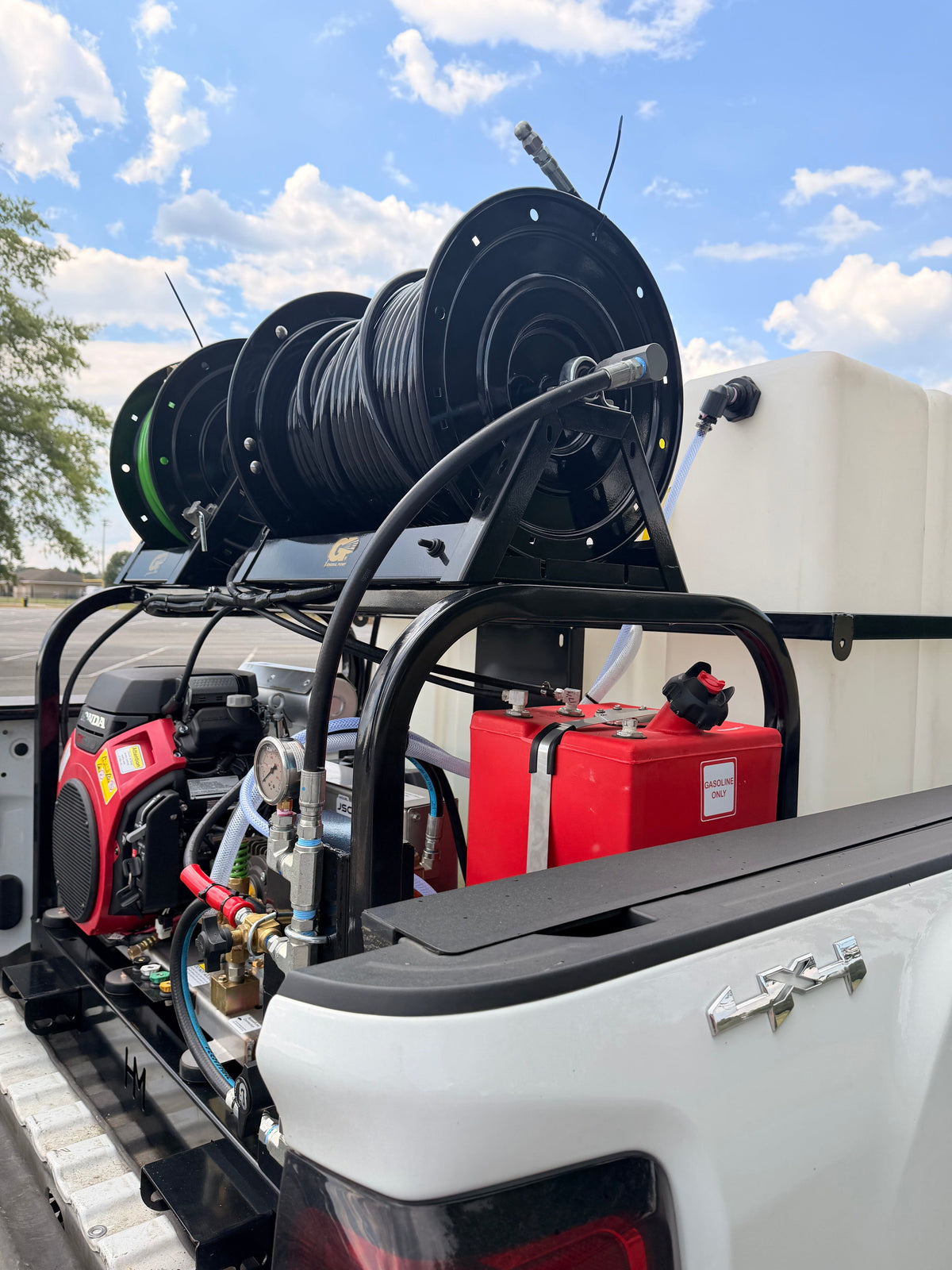 Industrial Skid Sewer Jetters Pressure Washer Tank skid BCE Cleaning Systems