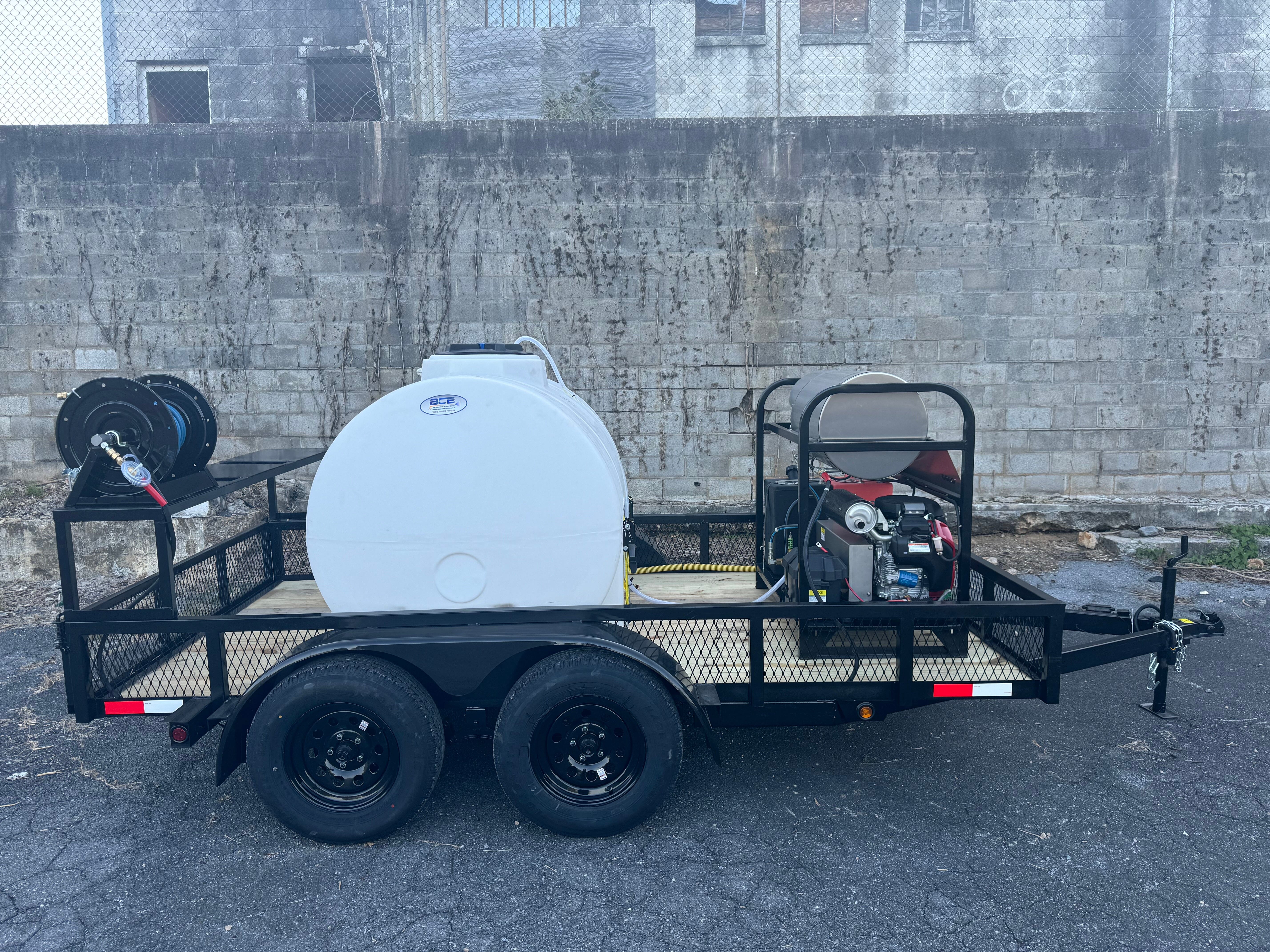 Hydro Max -8gpm at 3600psi Hot Water Trailer Package-SG840HC Hot Water Pressure Washer BCE Cleaning Systems