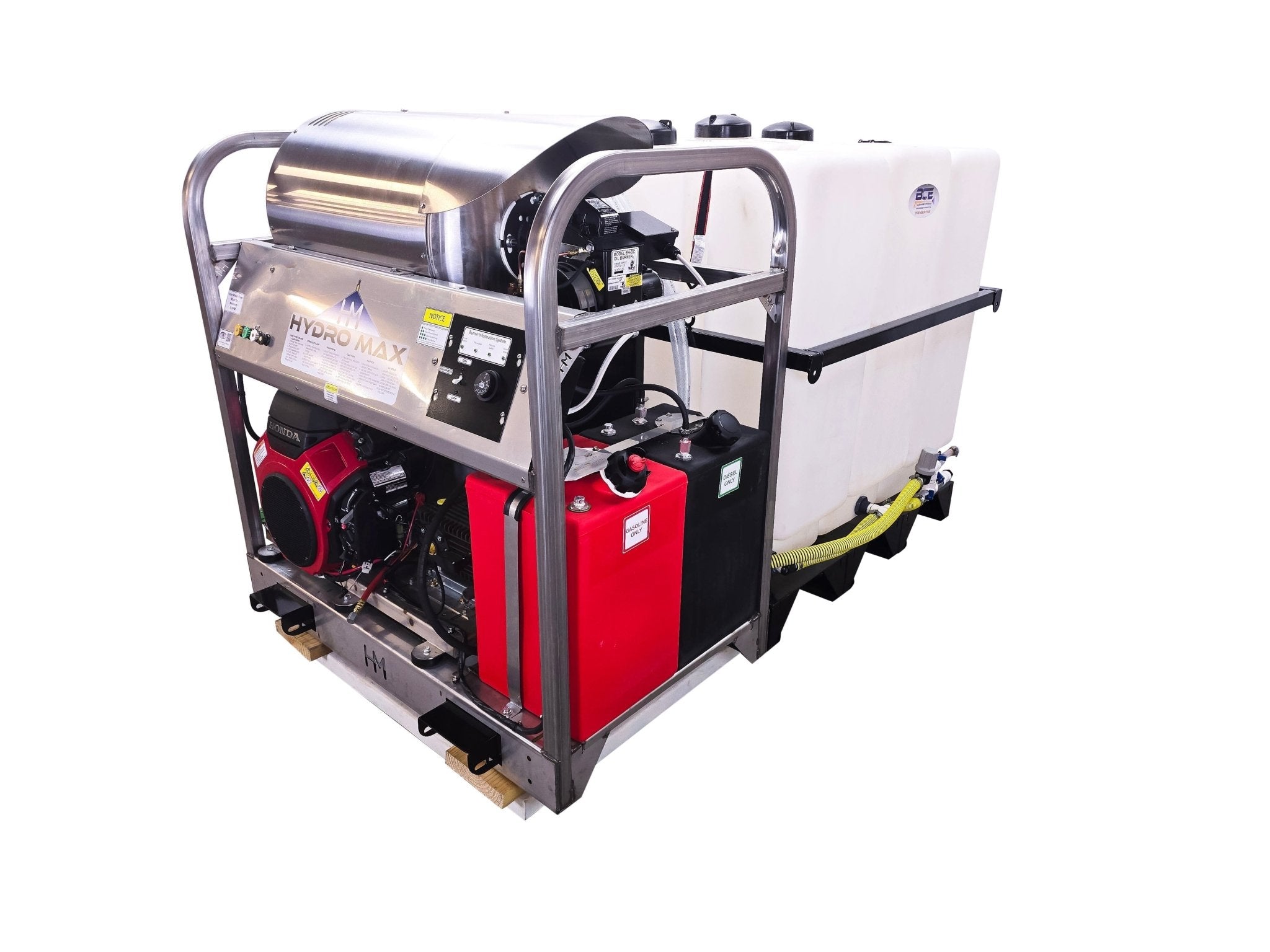 Hydro Max Tank Skid - TSDC10030HGi - 200 (200gallon) 10gpm@3000psi - Hot Water - BCE Cleaning Systems