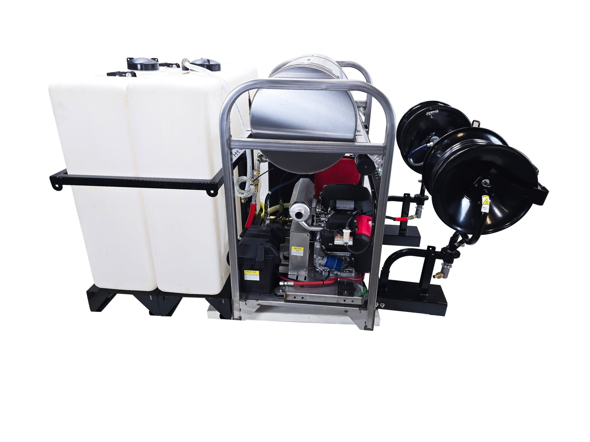 Hydro Max Tank Skid - TSDC8030HG - 200 (200gallon) 8gpm@3000psi - Hot Water - BCE Cleaning Systems