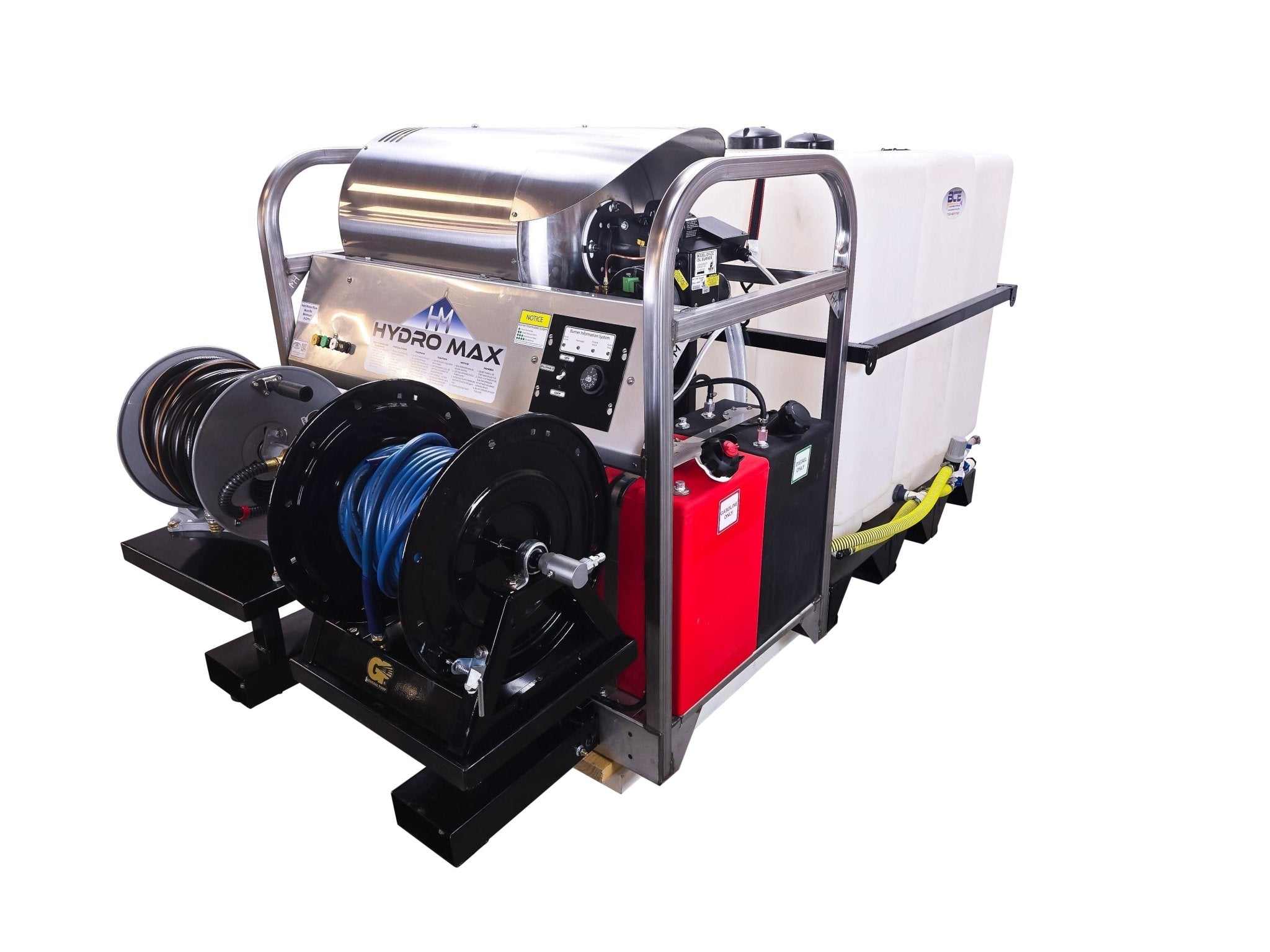 Hydro Max Tank Skid - TSDC8540KCi - 100 (100gallon) 8gpm@4000psi - Hot Water - BCE Cleaning Systems