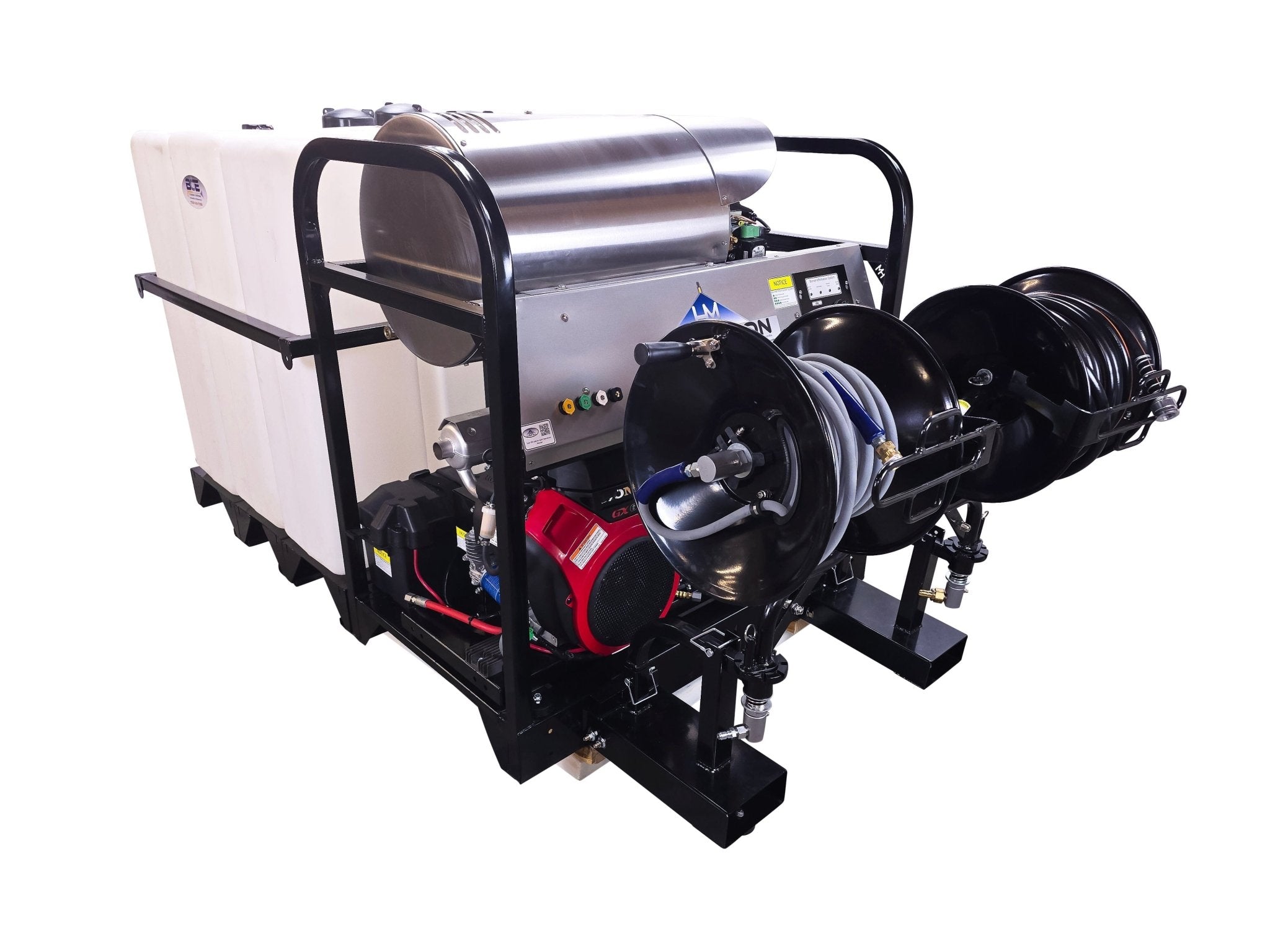 Hydro Max Tank Skid - TSSG840HA - 300 (300 gallon) 8gpm@3500psi - Hot Water - BCE Cleaning Systems