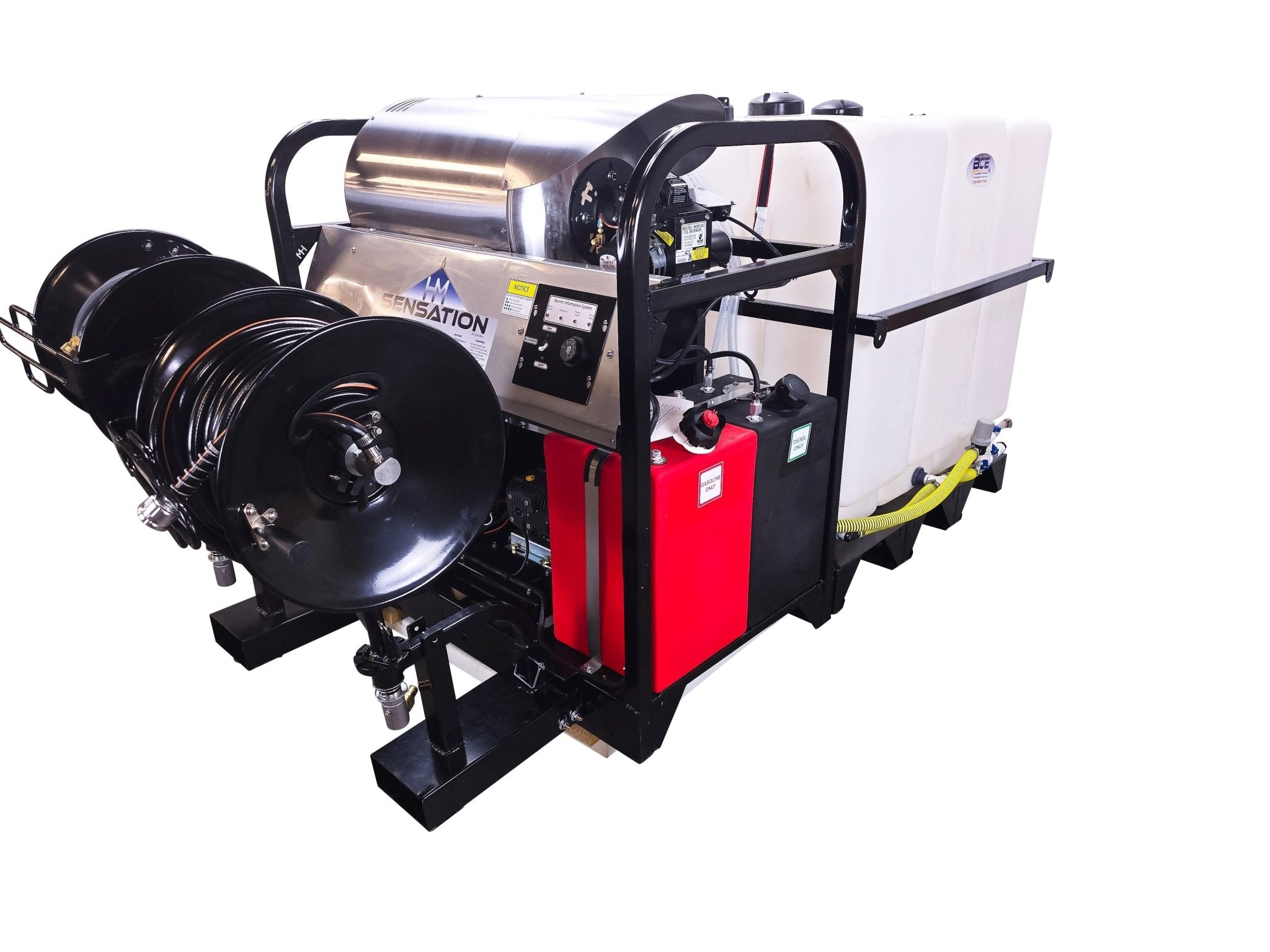 Hydro Max Tank Skid - TSSG840HA - 300 (300 gallon) 8gpm@3500psi - Hot Water - BCE Cleaning Systems