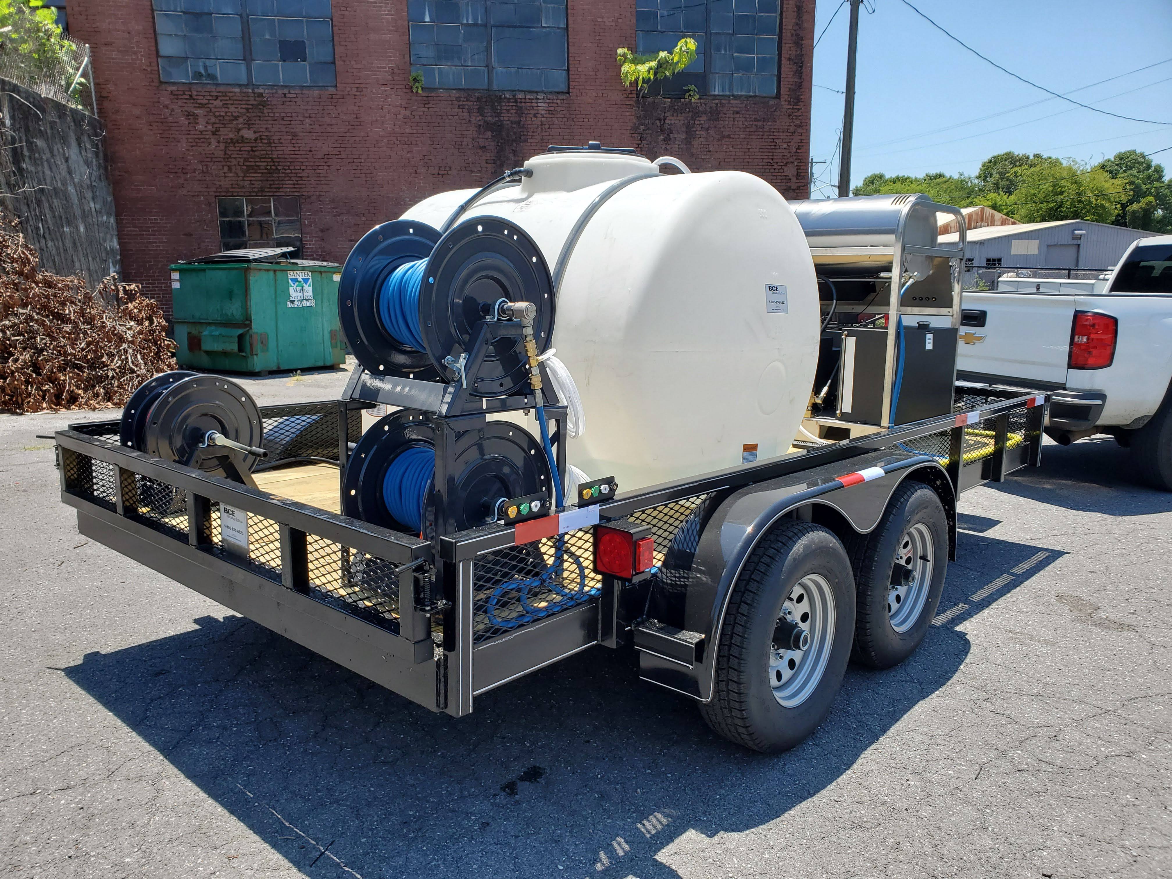 Hydro Max-8gpm at 4000psi Hot Water Trailer Package-Diesel Engine BCE Cleaning Systems