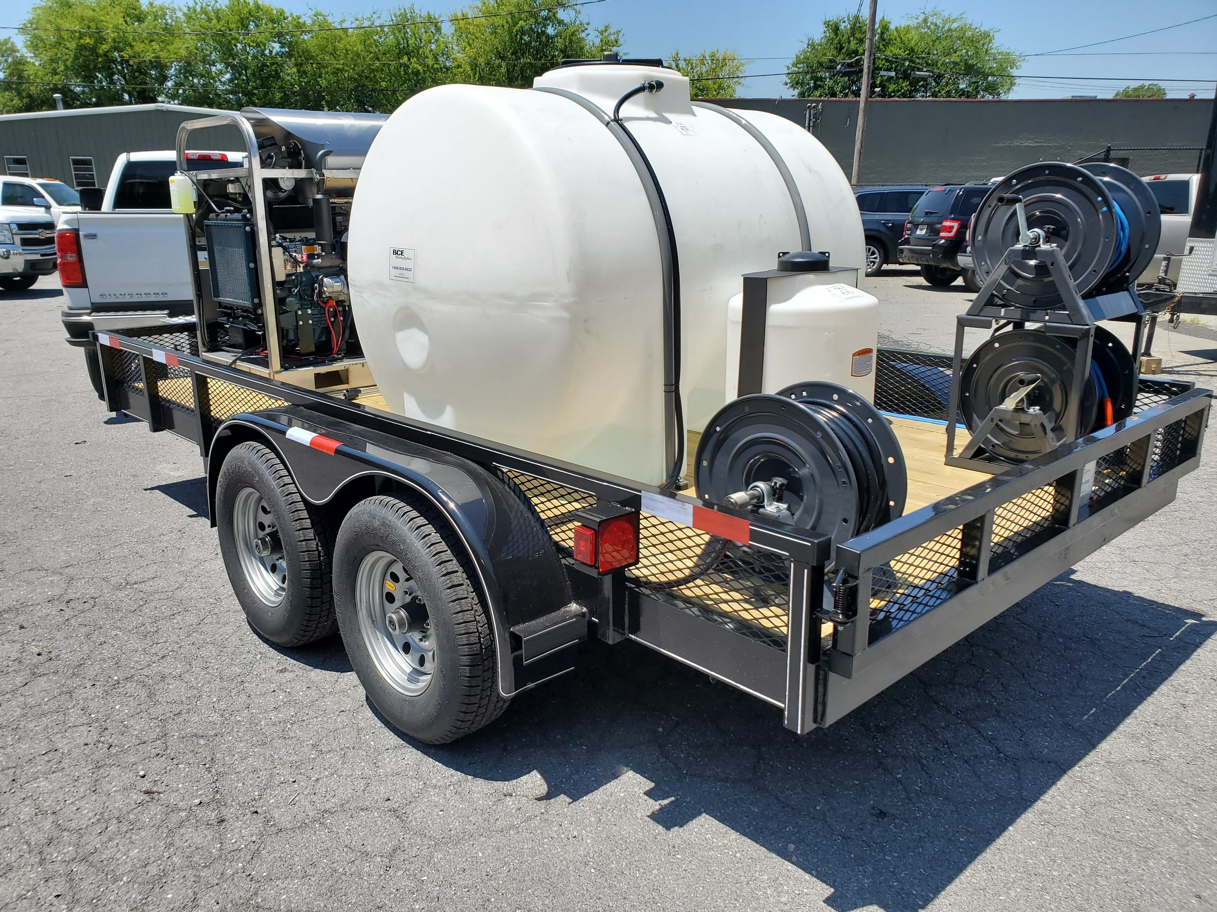Hydro Max-8gpm at 4000psi Hot Water Trailer Package-Diesel Engine BCE Cleaning Systems