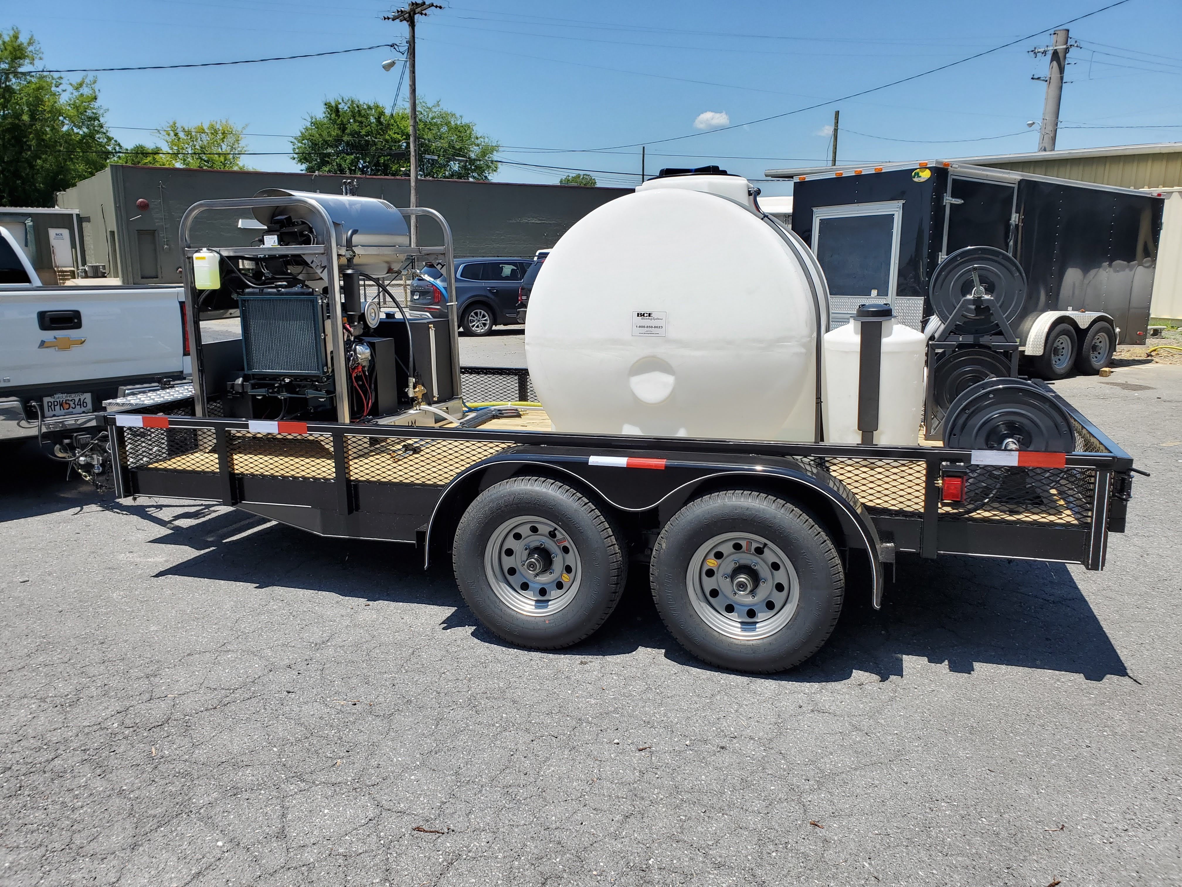 Hydro Max-8gpm at 4000psi Hot Water Trailer Package-Diesel Engine BCE Cleaning Systems