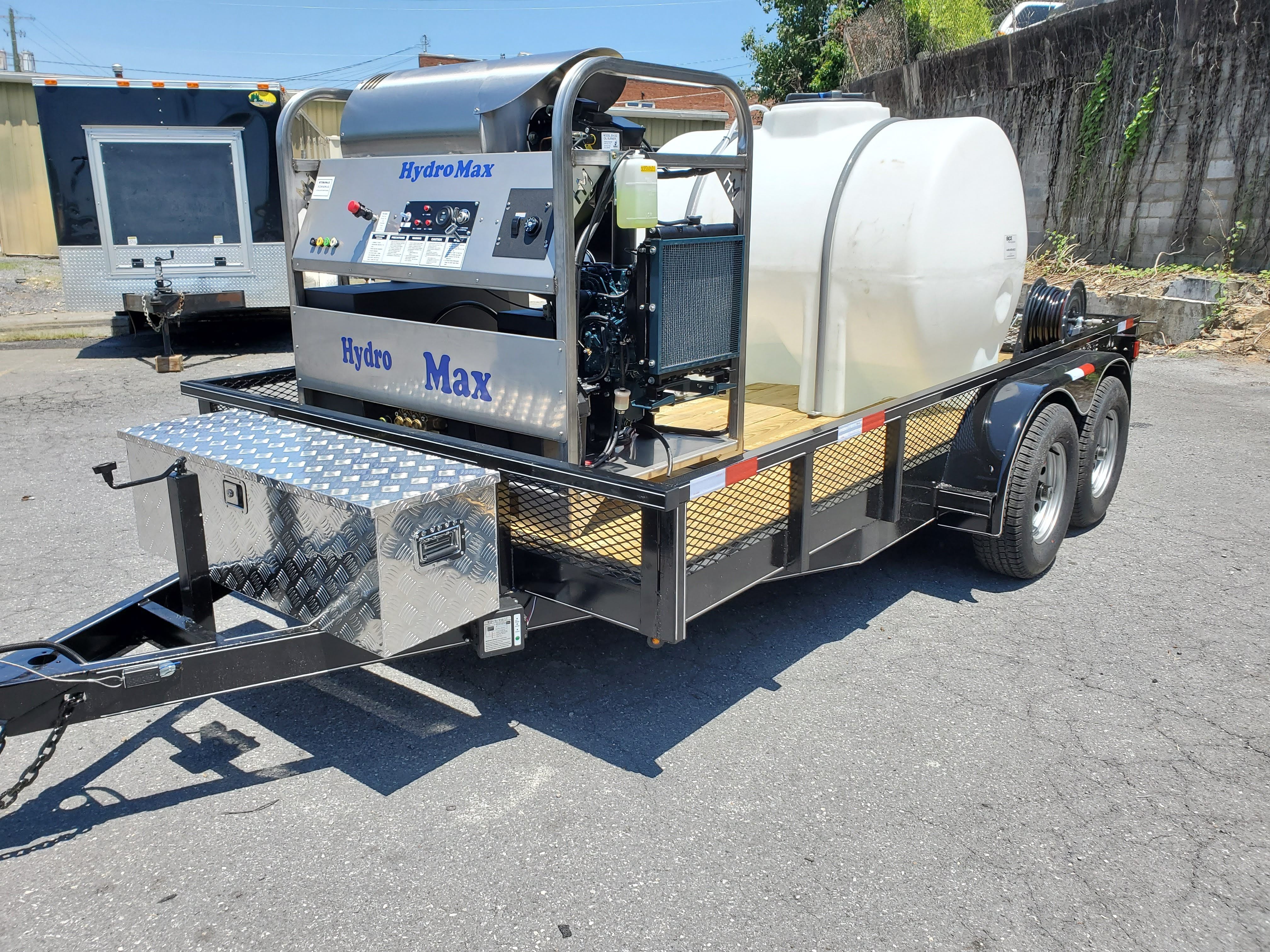 Hydro Max-8gpm at 4000psi Hot Water Trailer Package-Diesel Engine BCE Cleaning Systems