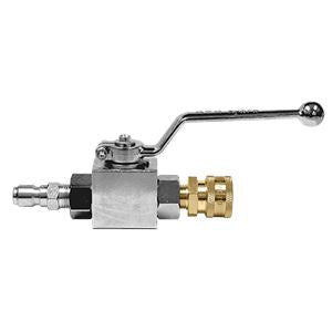 1/2" 6000psi Ball Valve Ball Valve MTM 1/2" Ball Valve w/ 1/2" QC Fittings Added