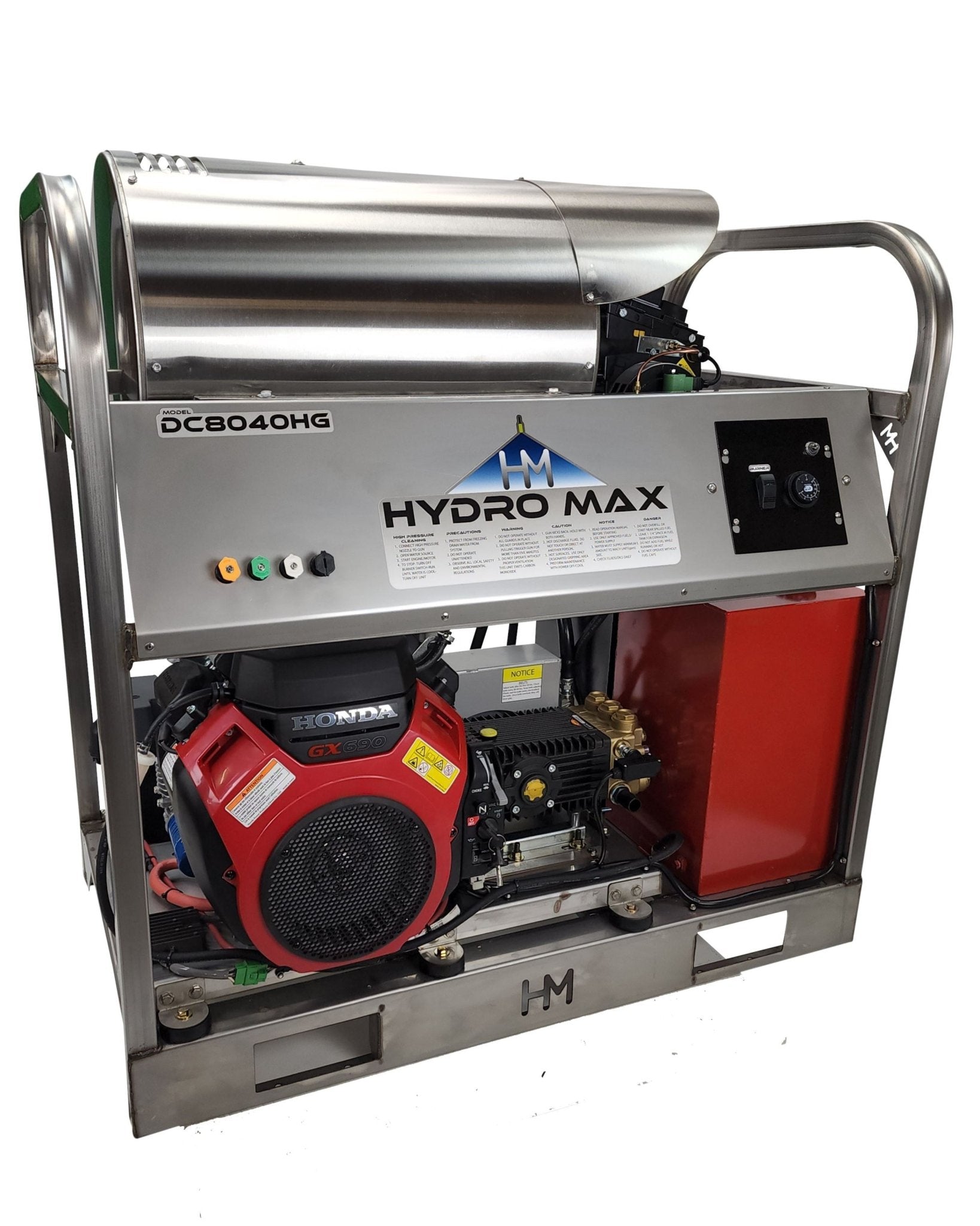 Hydro Max DC8040HG - 8gpm @ 3600psi - Honda belt drive - Hot Pressure Washer - BCE Cleaning Systems
