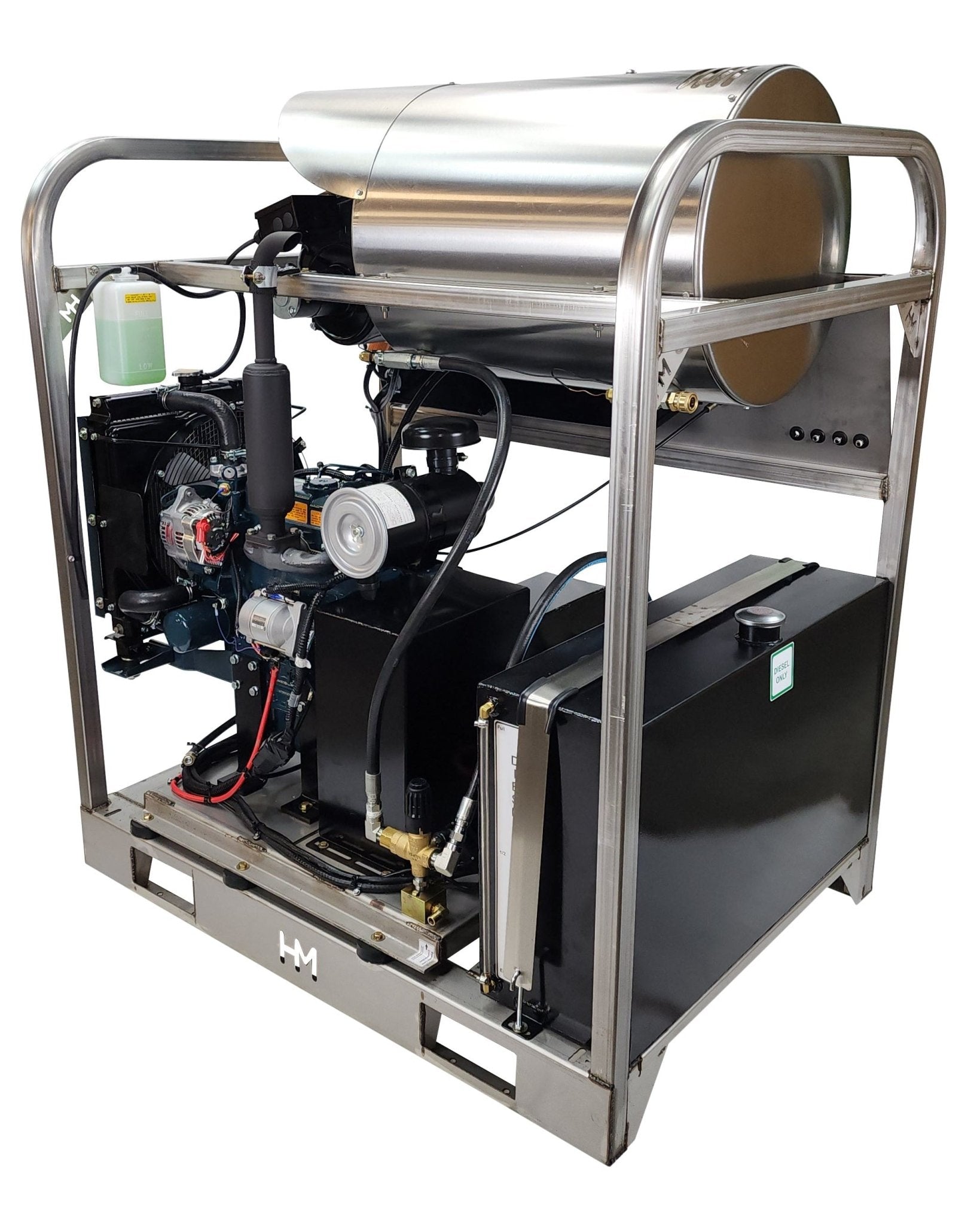 Hydro Max DCD10032KuG - 10gpm @ 3200psi, Kubota diesel - Hot Pressure Washer - BCE Cleaning Systems