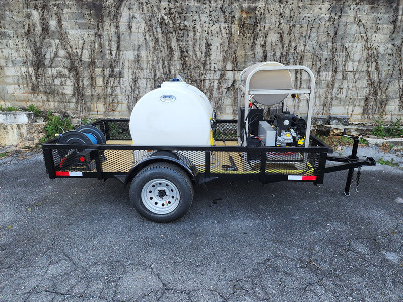 Hydro Max -5gpm at 3500psi Hot Water Trailer Package -Single Axle BCE Cleaning Systems 