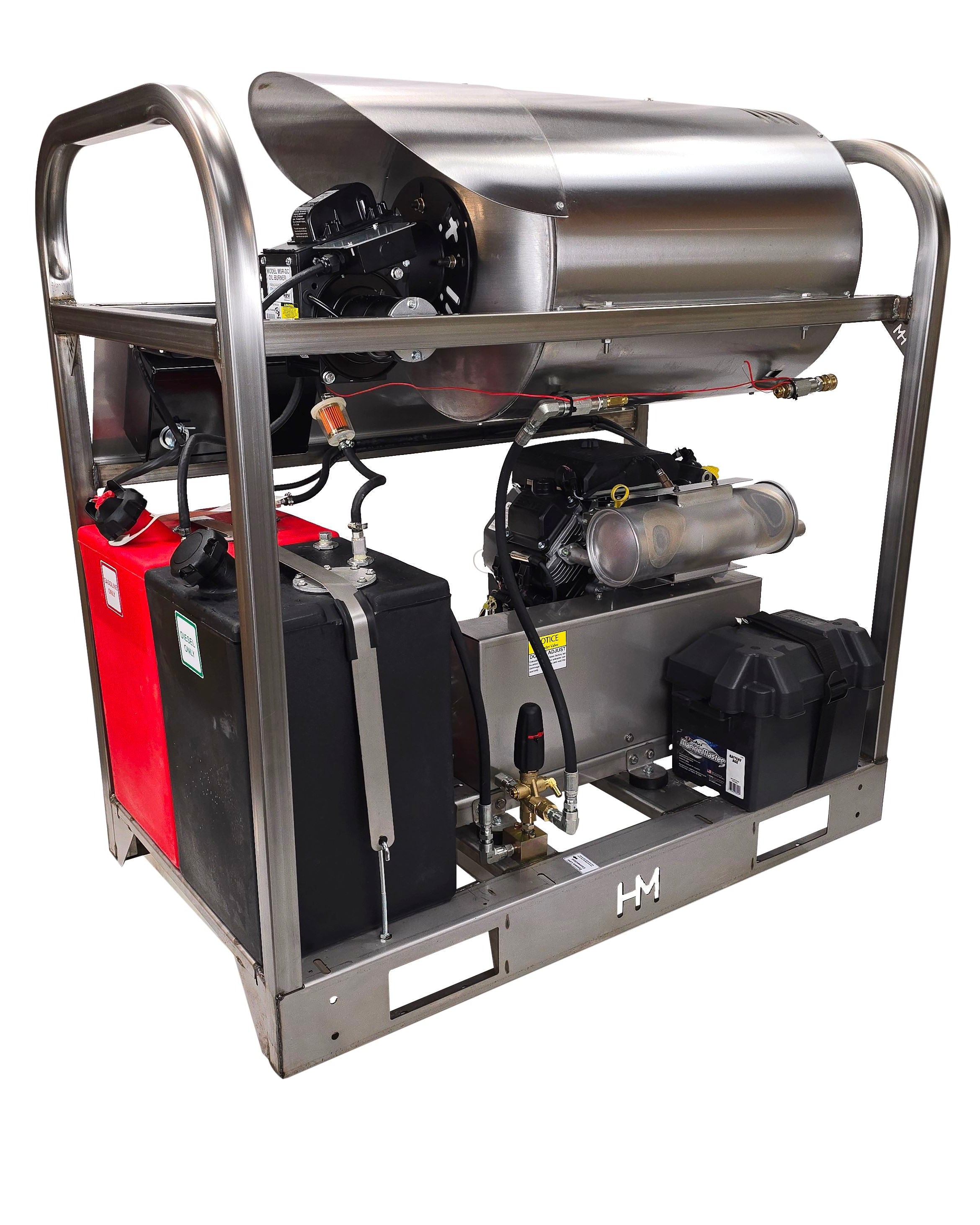 Hydro Max DC8040KGi- 8gpm @ 4000psi, Kohler 26.5HP(Fuel Injected Engine) Hot Water Pressure Washer Hydro Max 