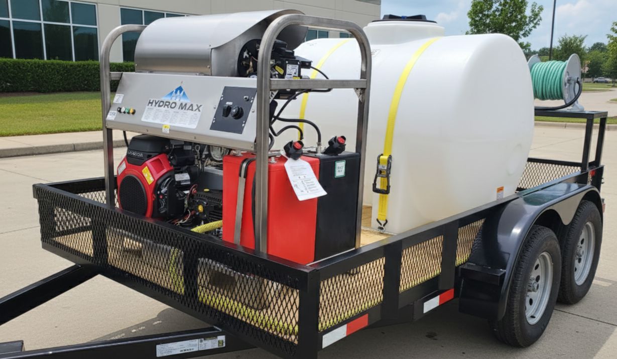 Hydro Max 8gpm at 3600psi Hot Water Trailer Package-SS Unit Pressure Washer Trailer Package BCE Cleaning Systems 