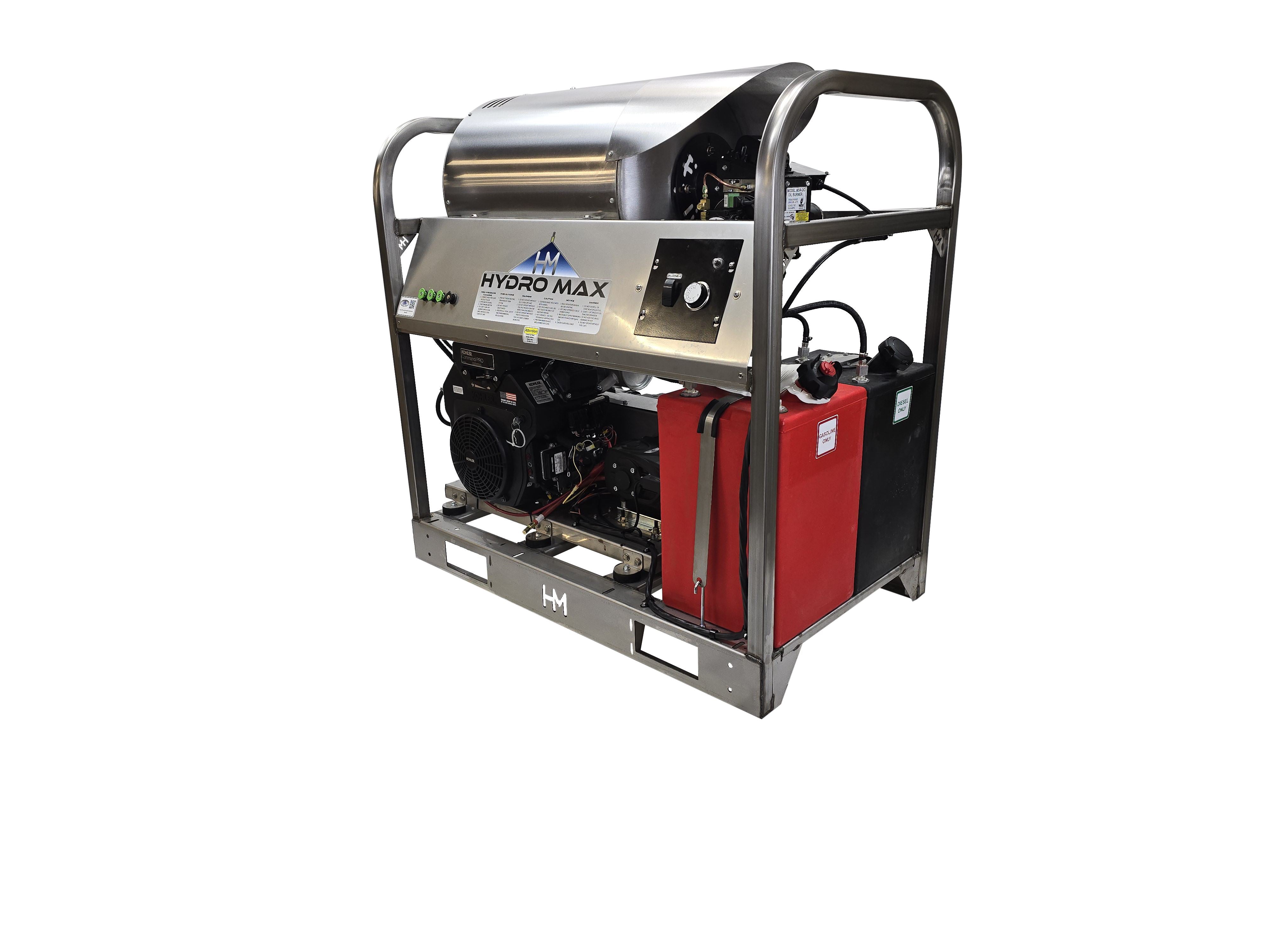 Hydro Max DC10035KGi- 9.8gpm @ 3500psi, Kohler 26.5HP(Fuel Injected Engine) Hot Water Pressure Washer Hydro Max 