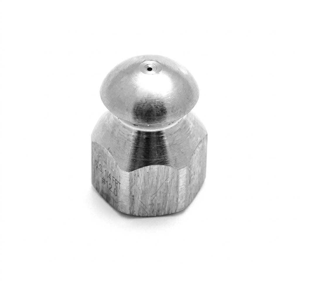 1/4" FPT Stainless Steel Rotating Sewer Jetter Nozzle | Size 12.0 Sewer Jetter Nozzle Veloci Performance Products 