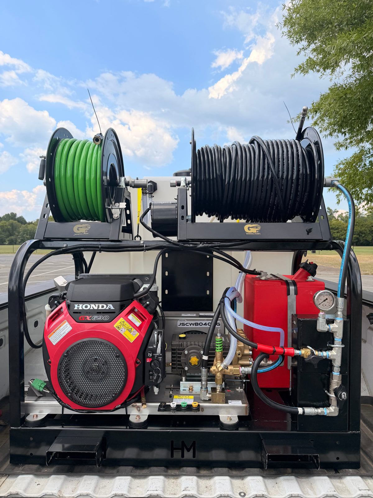Industrial Skid Sewer Jetters Pressure Washer Tank skid BCE Cleaning Systems 
