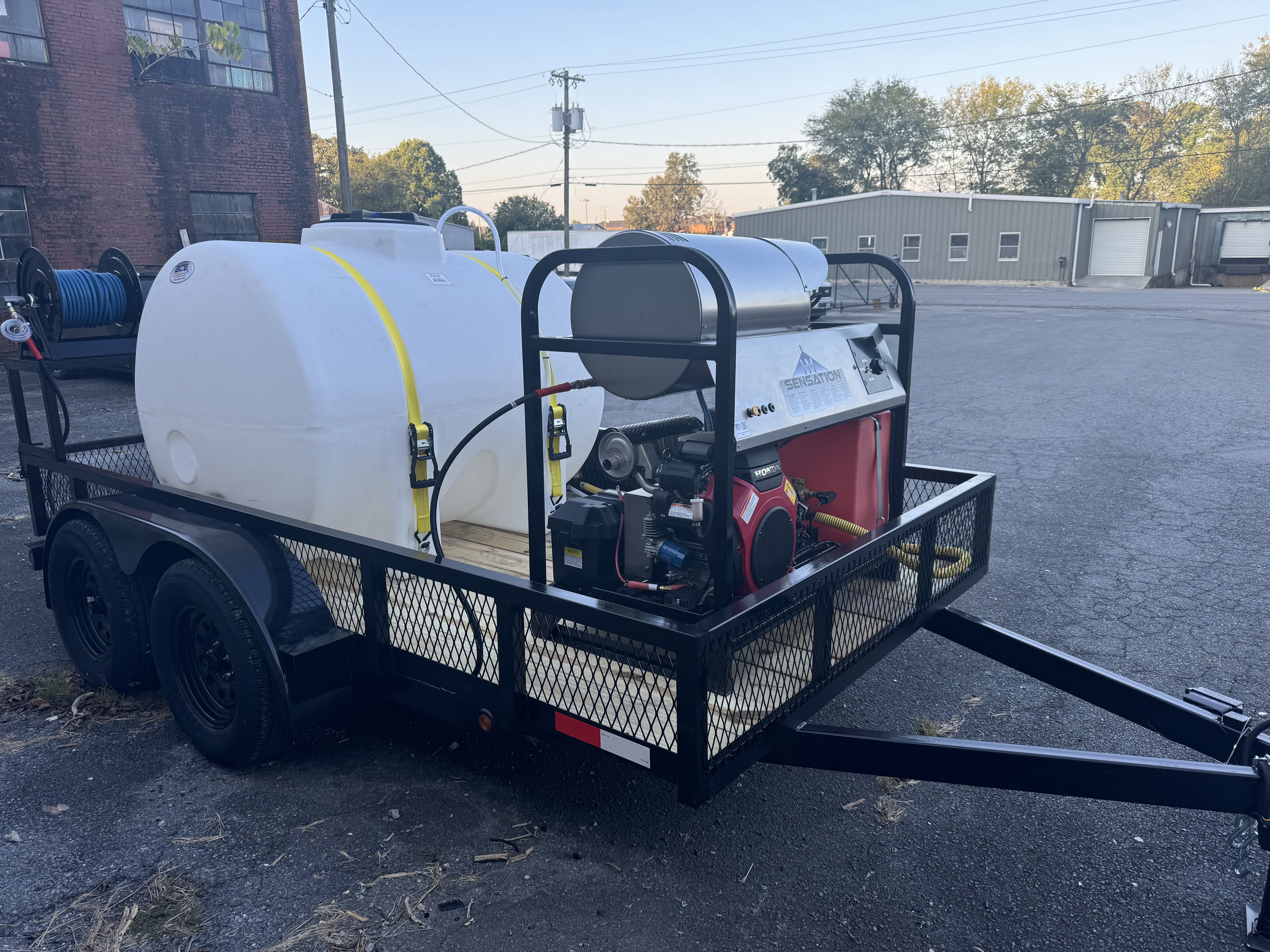 Hydro Max -8gpm at 3600psi Hot Water Trailer Package-SG840HC Hot Water Pressure Washer BCE Cleaning Systems 