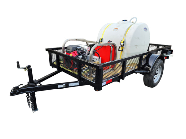 Hydro Max -5gpm at 5000psi Cold Water Trailer Package -Single Axle BCE Cleaning Systems 
