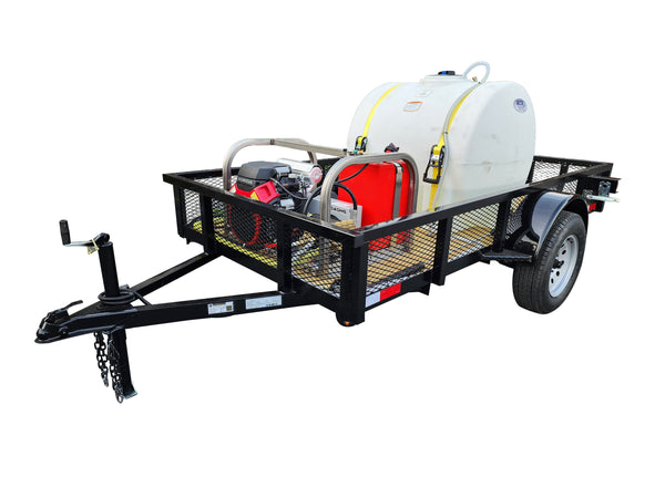 Hydro Max -6gpm at 4000psi Cold Water Trailer Package -Single Axle BCE Cleaning Systems 