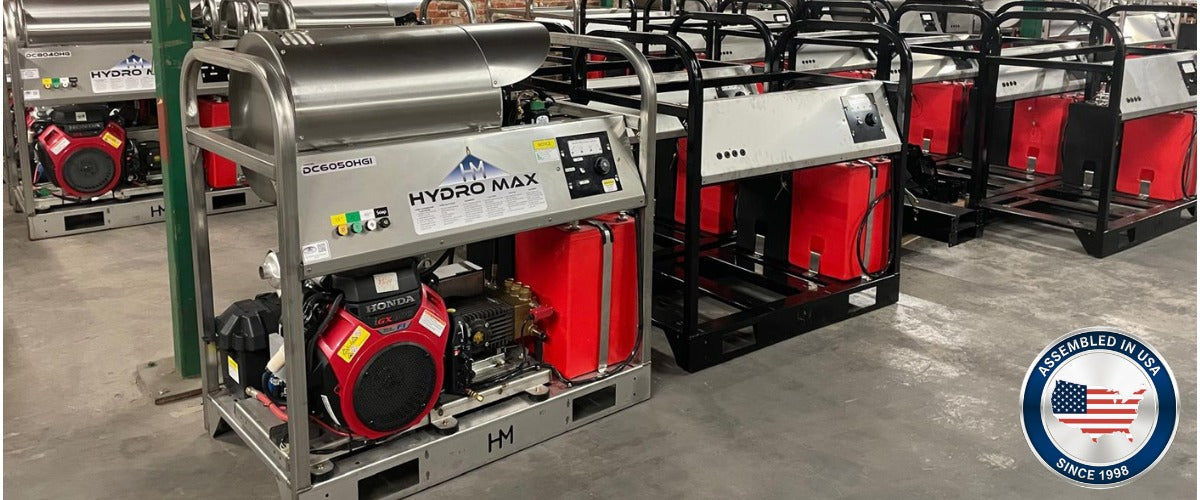 Hydro Max hot water pressure washers in the BCE shop in Calhoun, Georgia