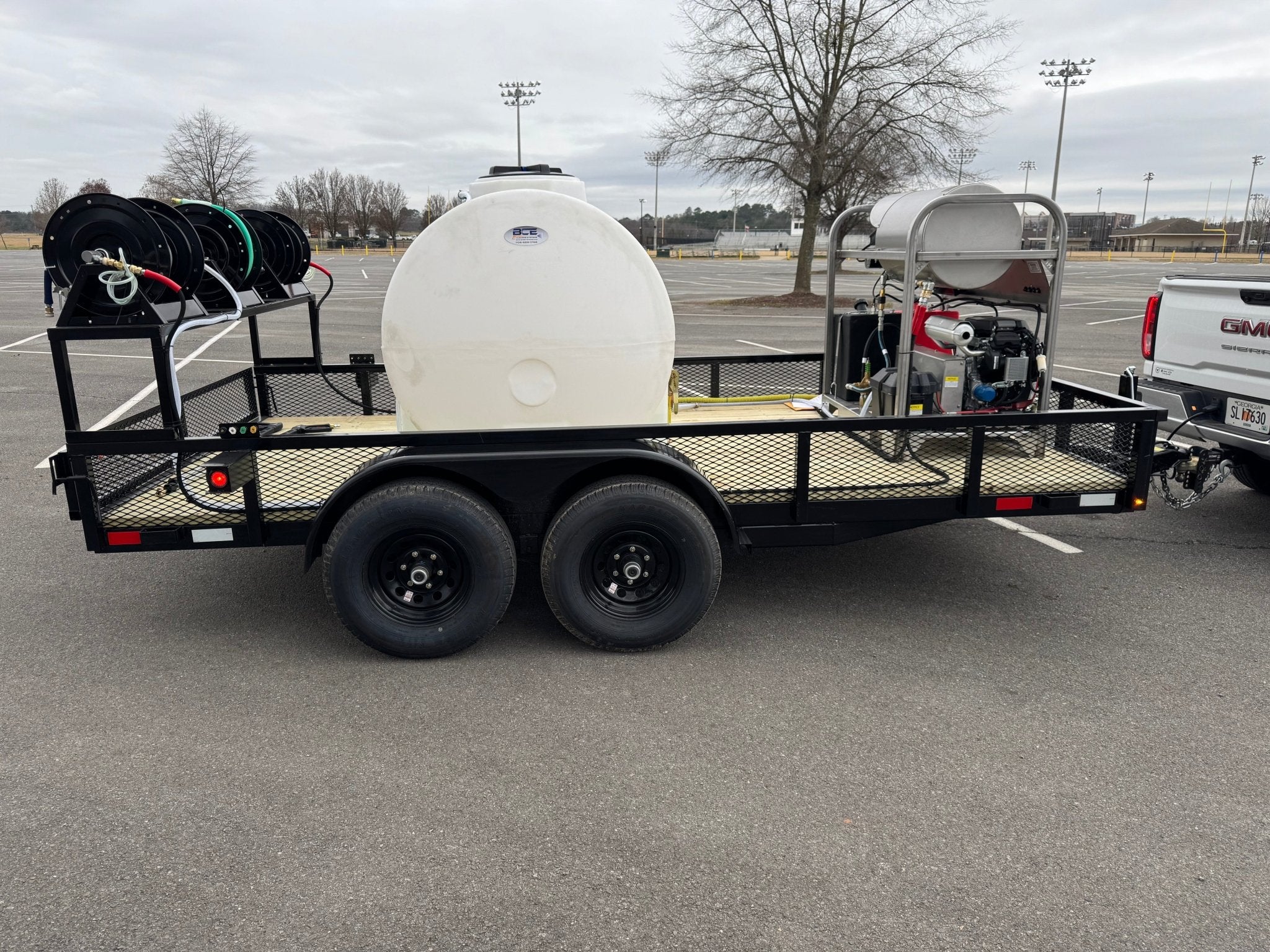 Hydro Max 8gpm at 4000psi Hot Water Trailer Package - IGX Honda - Fuel Injected - BCE Cleaning Systems
