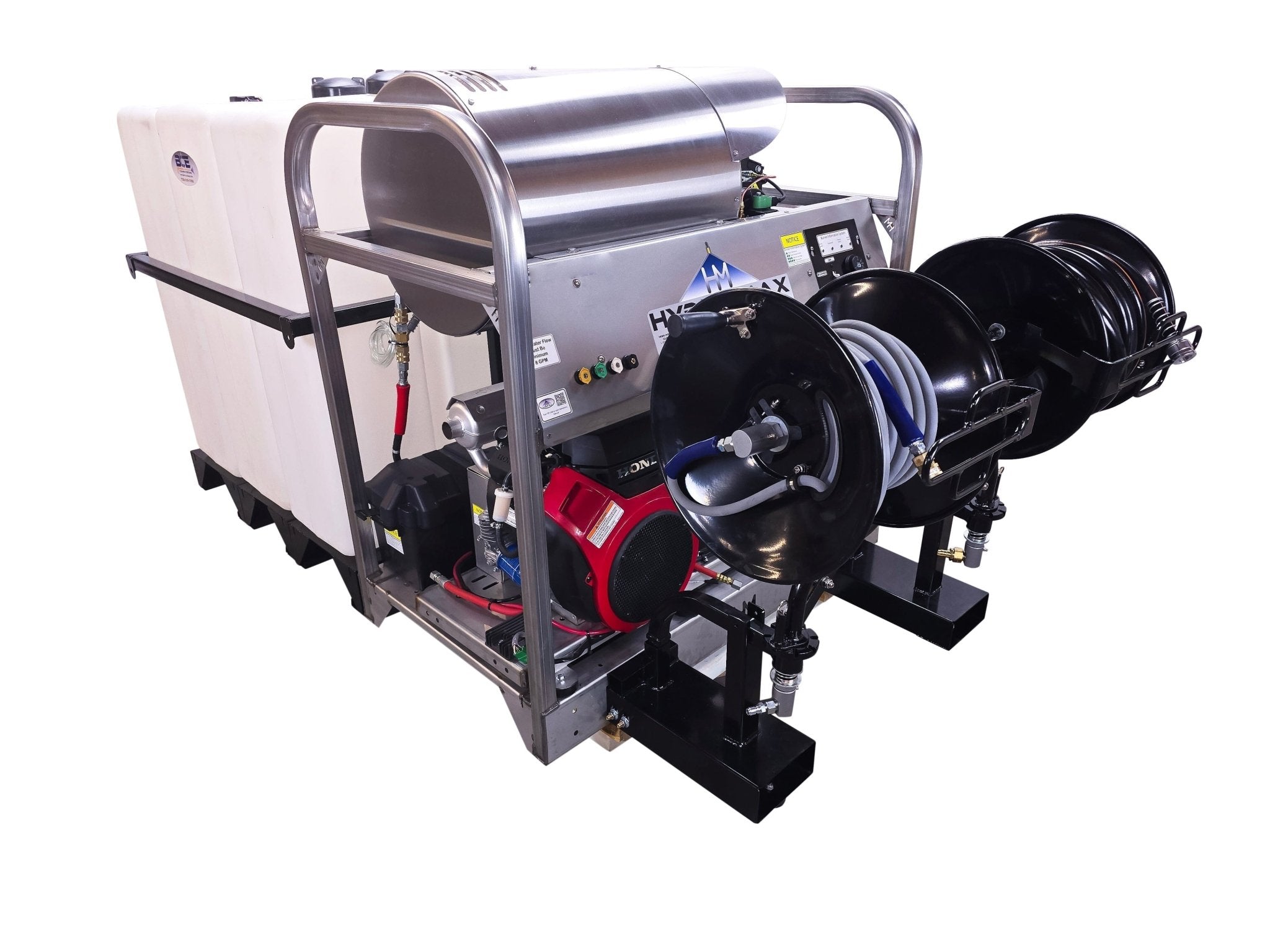 Hydro Max Tank Skid - TSDC10030HGi - 200 (200gallon) 10gpm@3000psi - Hot Water - BCE Cleaning Systems