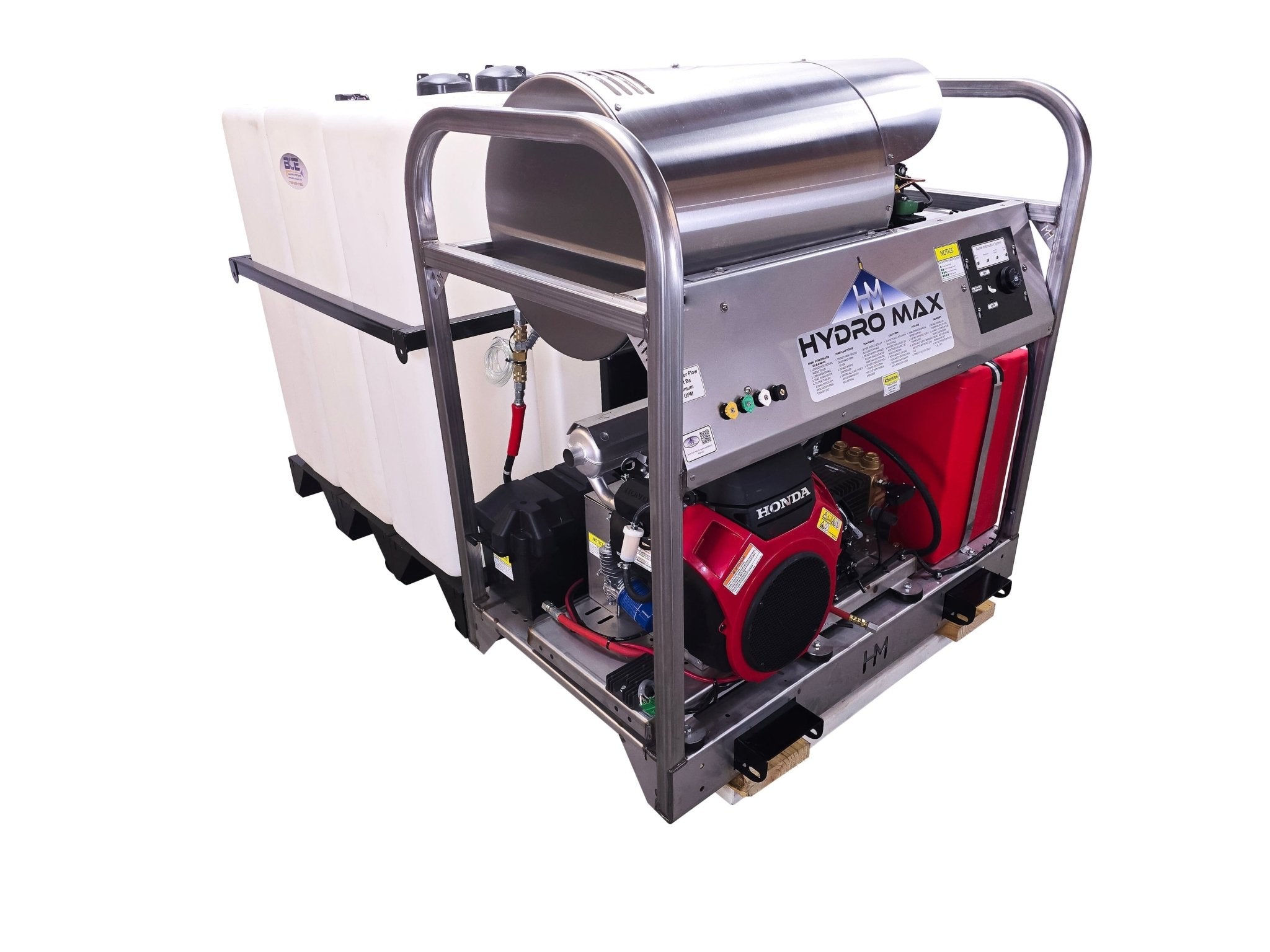 Hydro Max Tank Skid - TSDC10030HGi - 200 (200gallon) 10gpm@3000psi - Hot Water - BCE Cleaning Systems