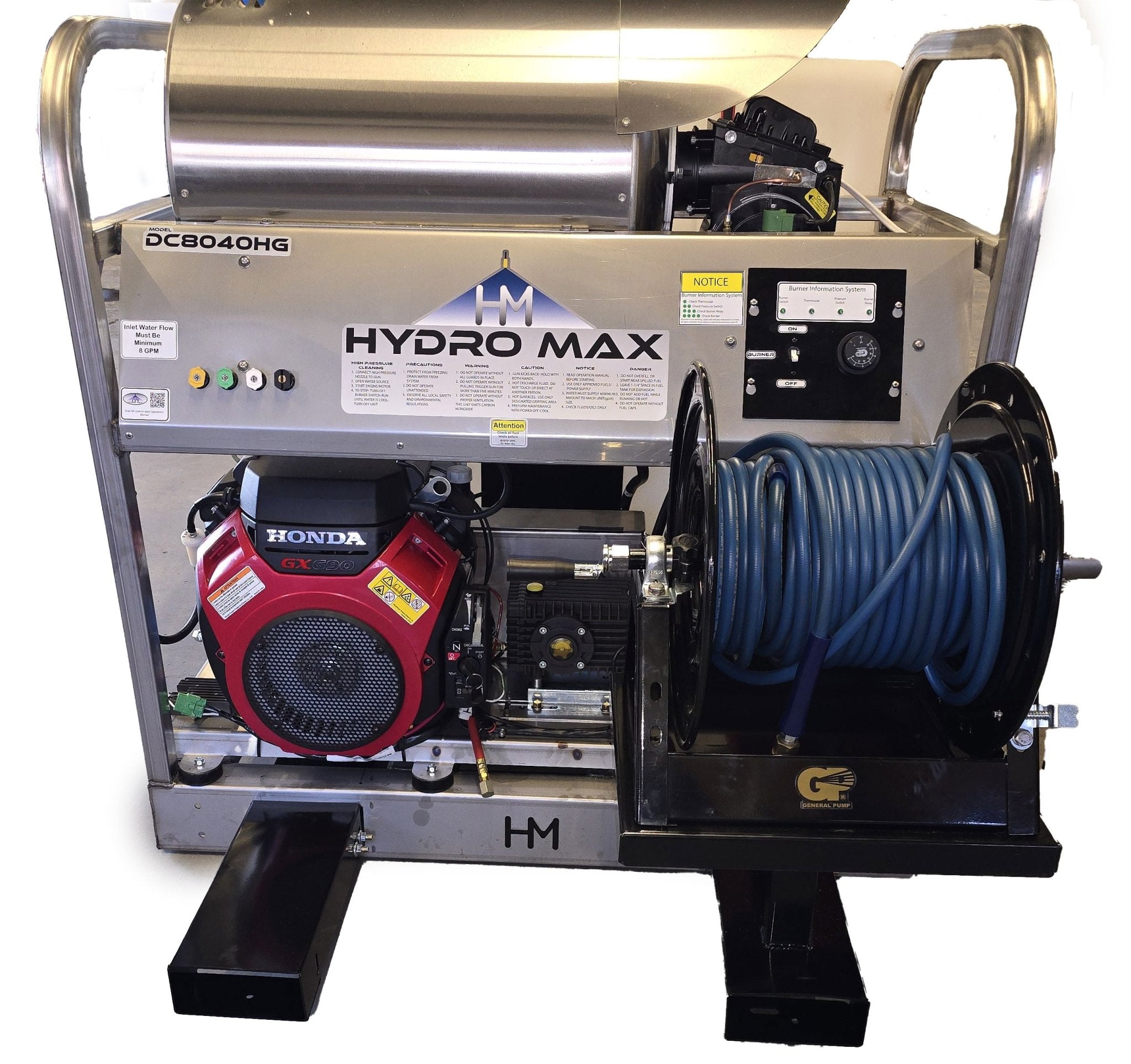 Hydro Max Tank Skid - TSDC6040HG - 100 (100gallon) 6gpm@4000psi - Hot Water - BCE Cleaning Systems