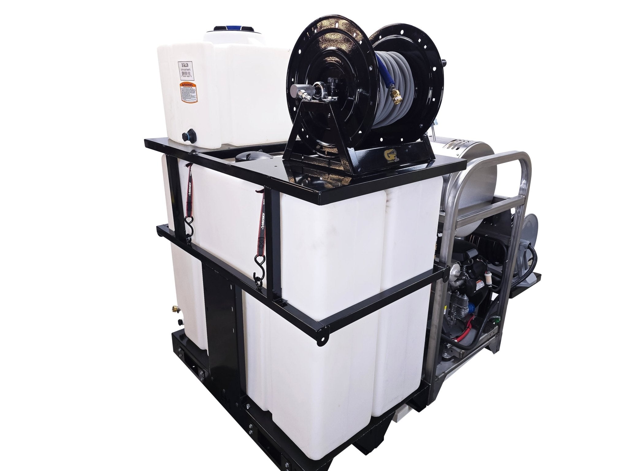Hydro Max Tank Skid - TSDC8030HG - 200 (200gallon) 8gpm@3000psi - Hot Water - BCE Cleaning Systems