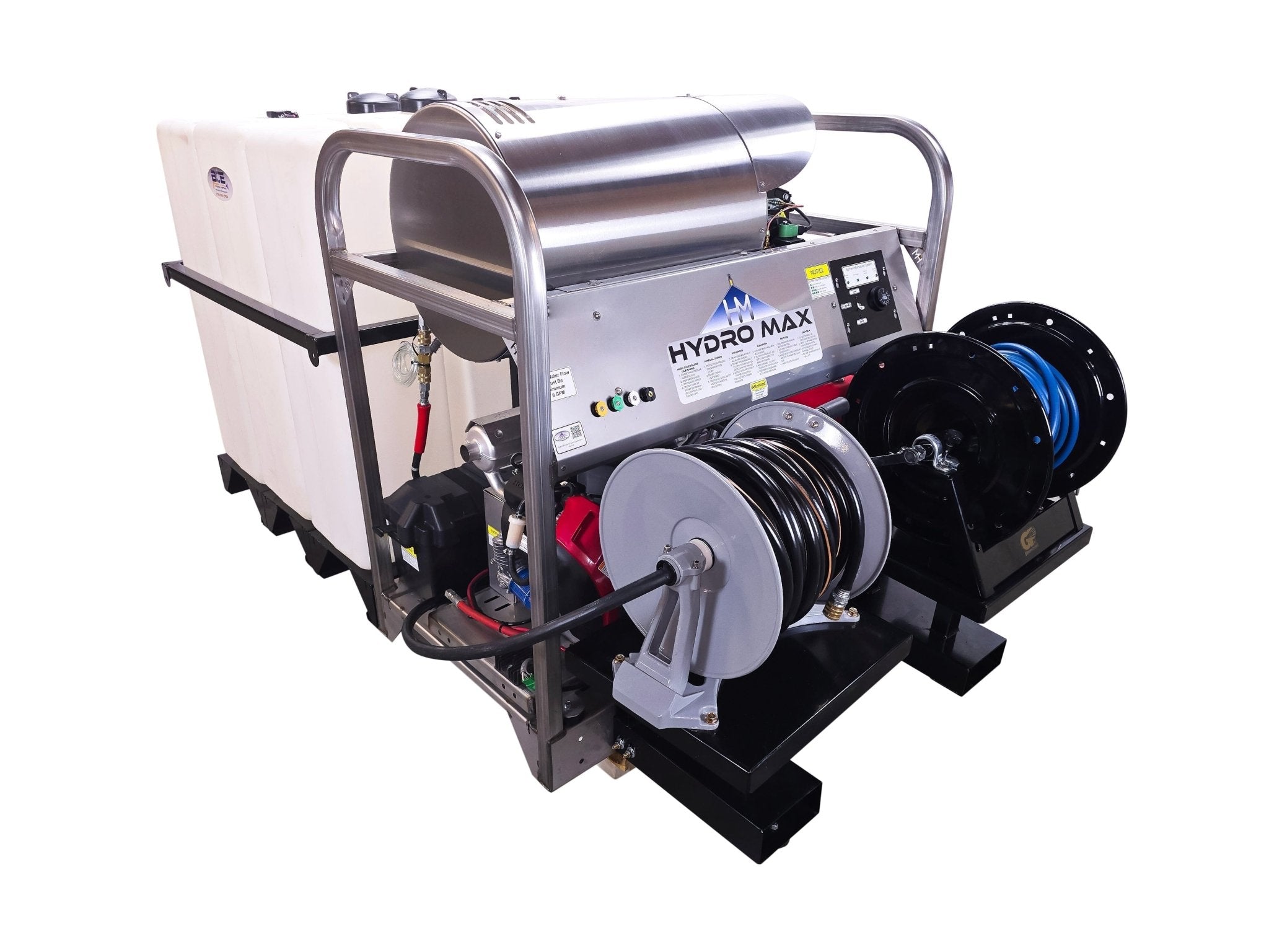 Hydro Max Tank Skid - TSDC8540KCi - 100 (100gallon) 8gpm@4000psi - Hot Water - BCE Cleaning Systems