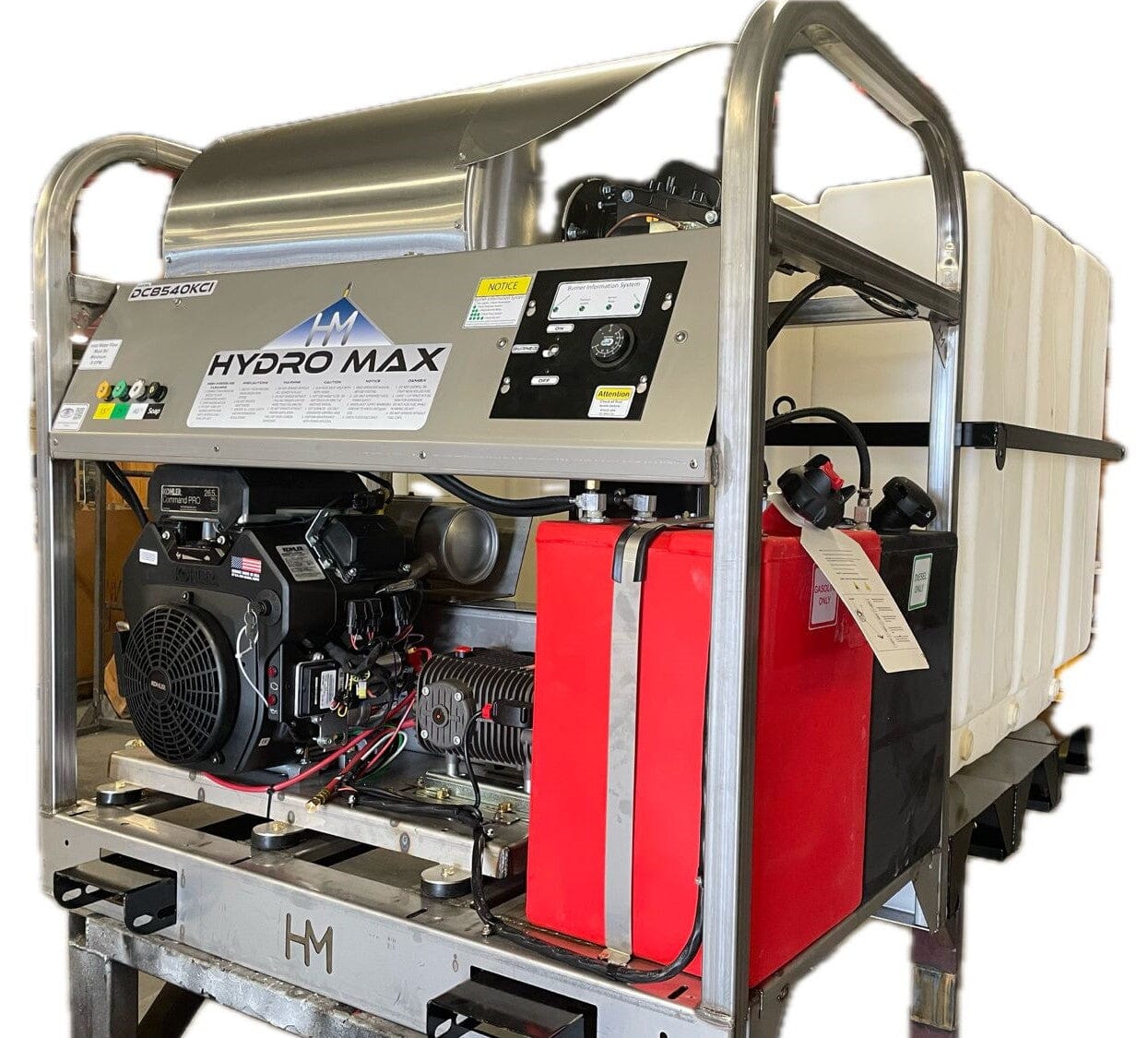 Hydro Max Tank Skid - TSDC8540KCi - 100 (100gallon) 8gpm@4000psi - Hot Water - BCE Cleaning Systems