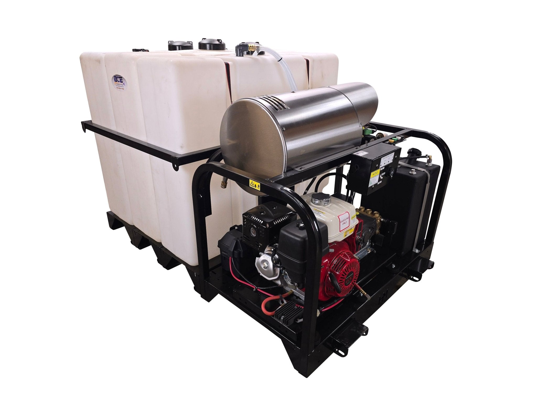 Hydro Max Tank Skid - TSSG435HG - 200 (200gallon) 4gpm@3500psi - Hot Water - BCE Cleaning Systems