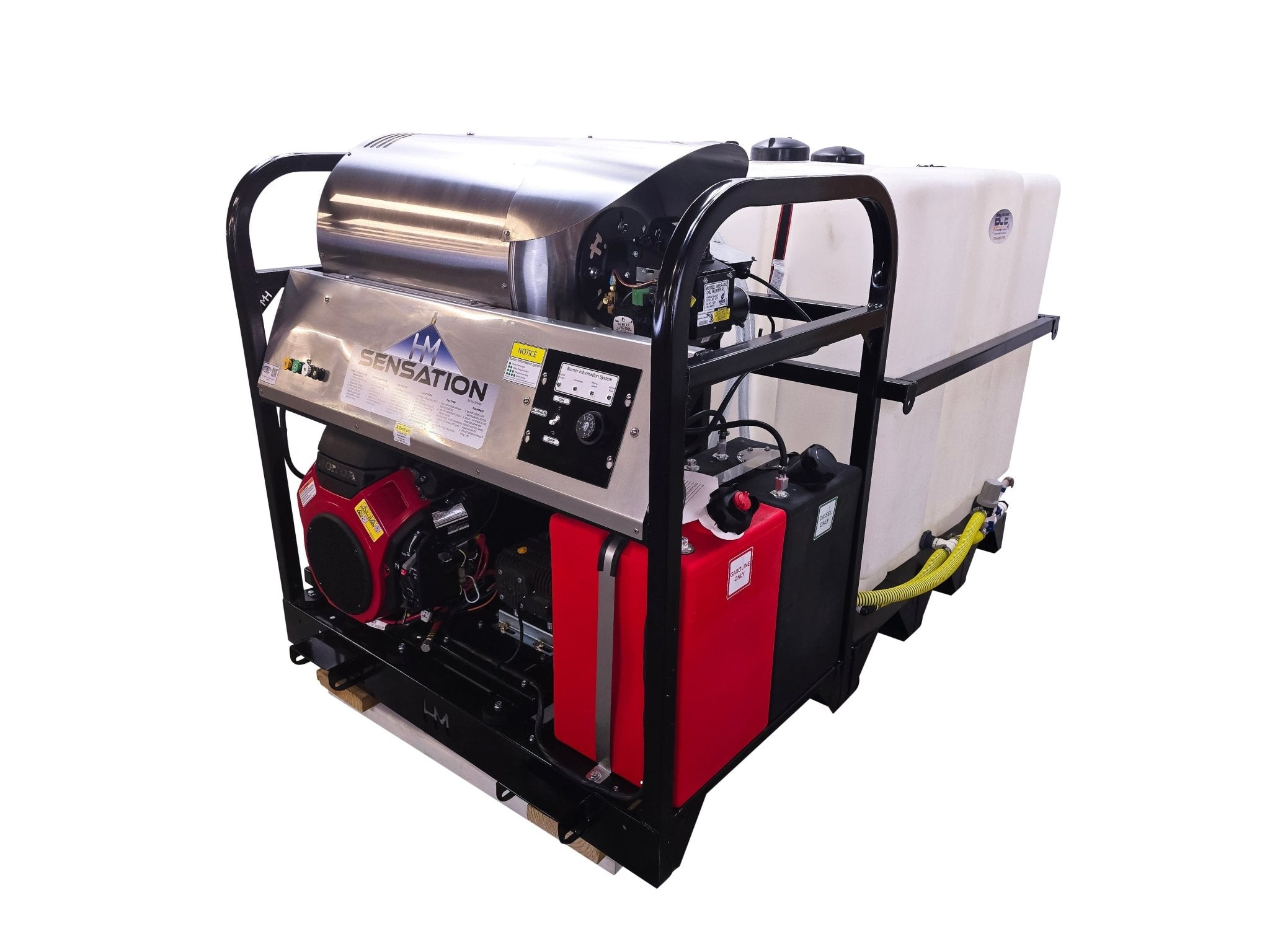 Hydro Max Tank Skid - TSSG840HA - 300 (300 gallon) 8gpm@3500psi - Hot Water - BCE Cleaning Systems