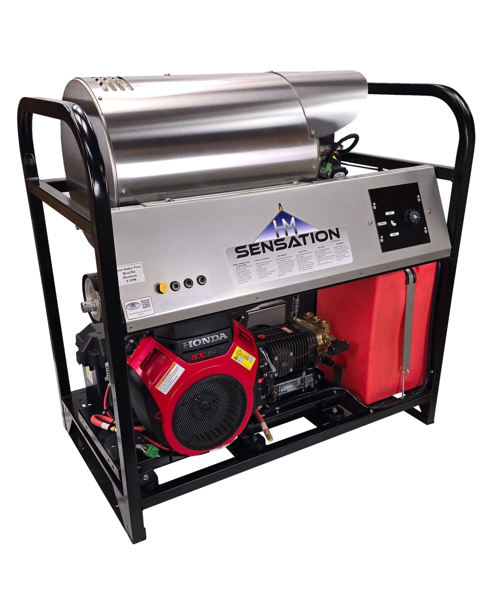 Sensation SG840HA - 8gpm @ 3500psi - Honda belt drive - Hot Pressure Washer - BCE Cleaning Systems