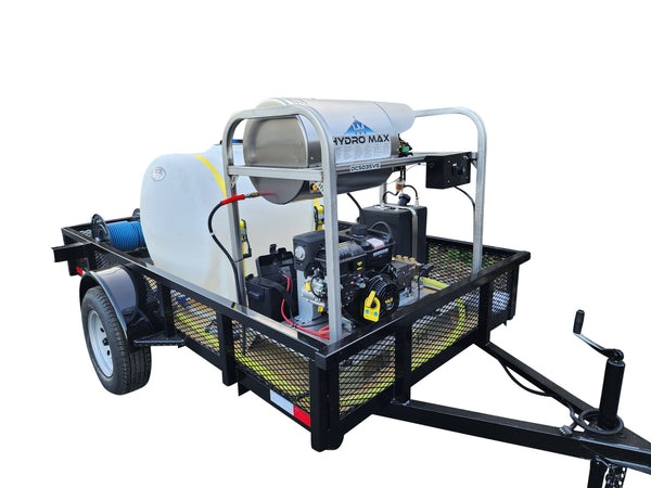 Hydro Max -5gpm at 3500psi Hot Water Trailer Package -Single Axle BCE Cleaning Systems 