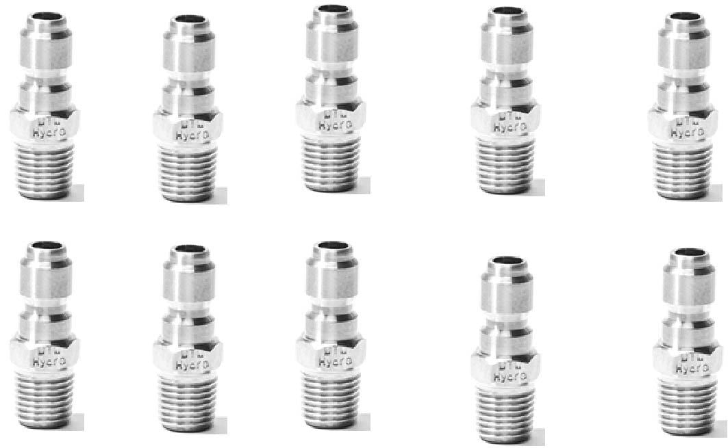 3/8" QC Plug - MPT - (10 Pack) - BCE Cleaning Systems