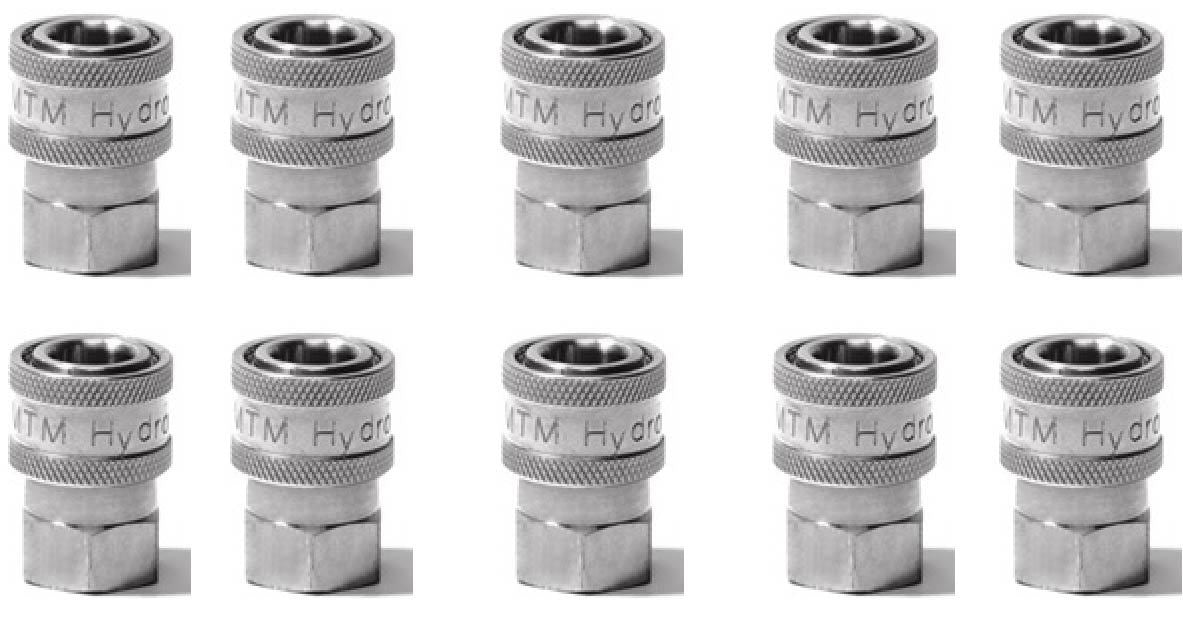 3/8" Quick Coupler Socket - FPT - Stainless Steel - (10 - Pack) - BCE Cleaning Systems