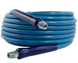 50' - 3/8" Blue Pressure Washer Hose - 4200psi Rated - BCE Cleaning Systems