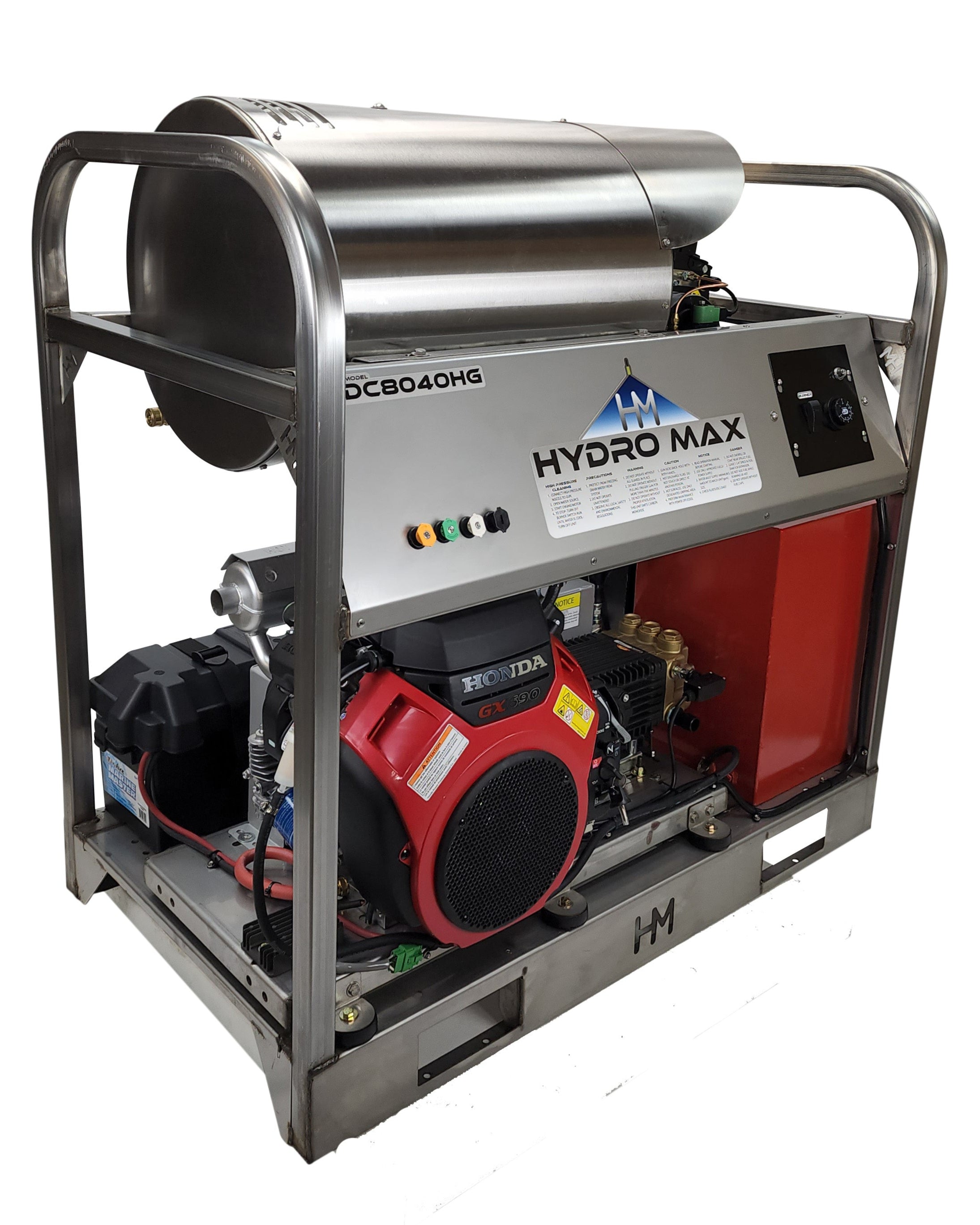 Hydro Max DC8040HG- 8gpm @ 4000psi- Belt Drive Pressure Washer Hydro Max 