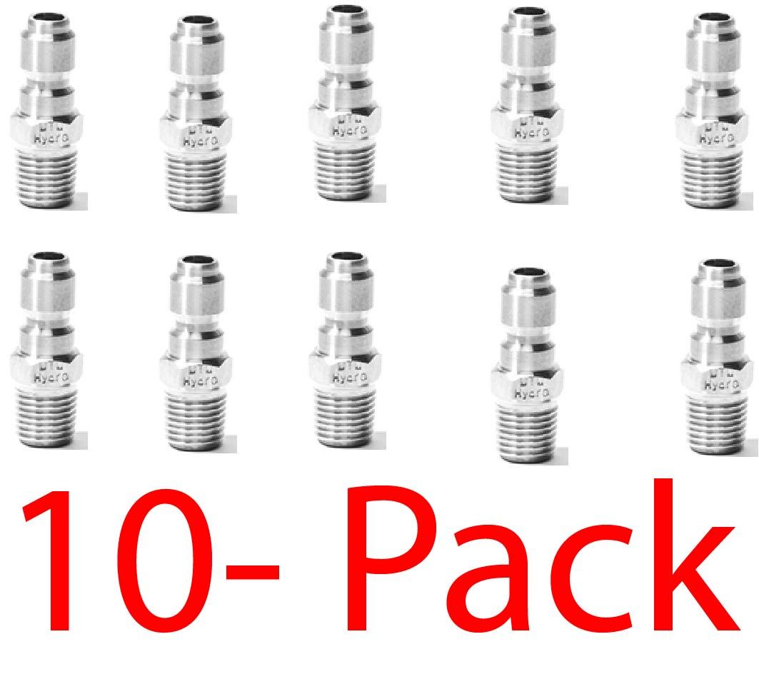 1/4" QC Plug-MPT - Stainless Steel (10 Pack) MTM 